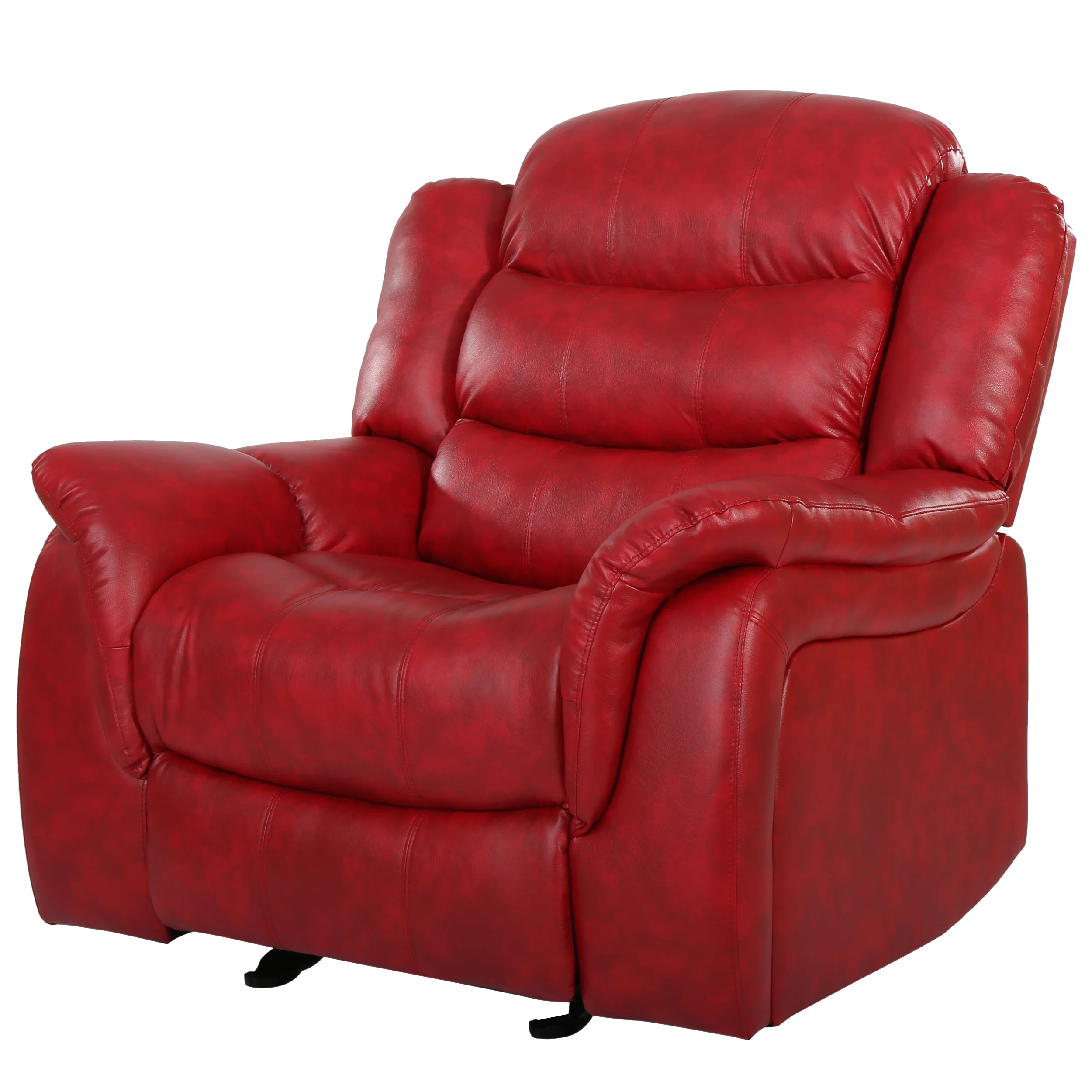 Hidal Contemporary Red Glider Recliner Chair - furnishings