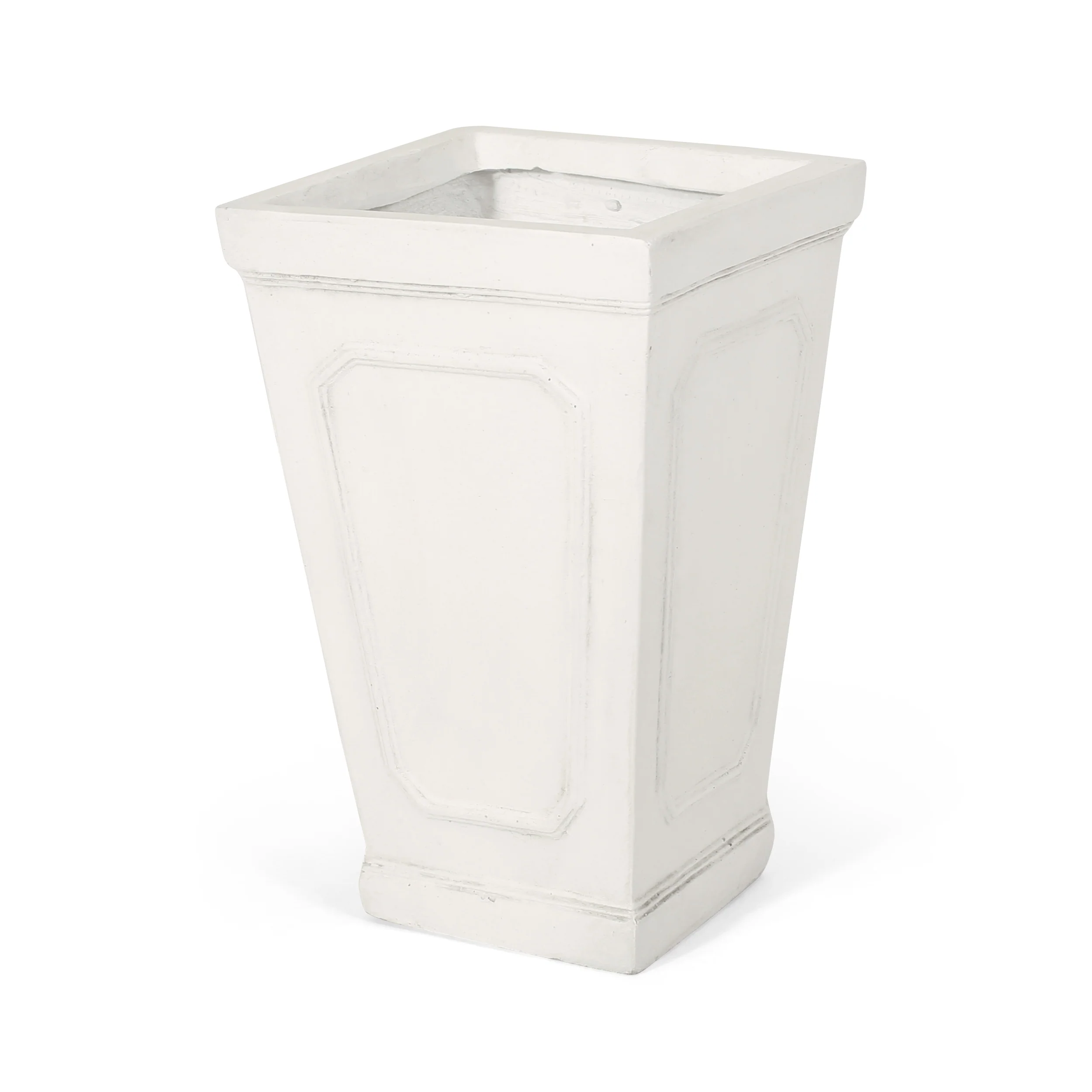 Greg Outdoor Cast Stone Tapered Planter - furnishings