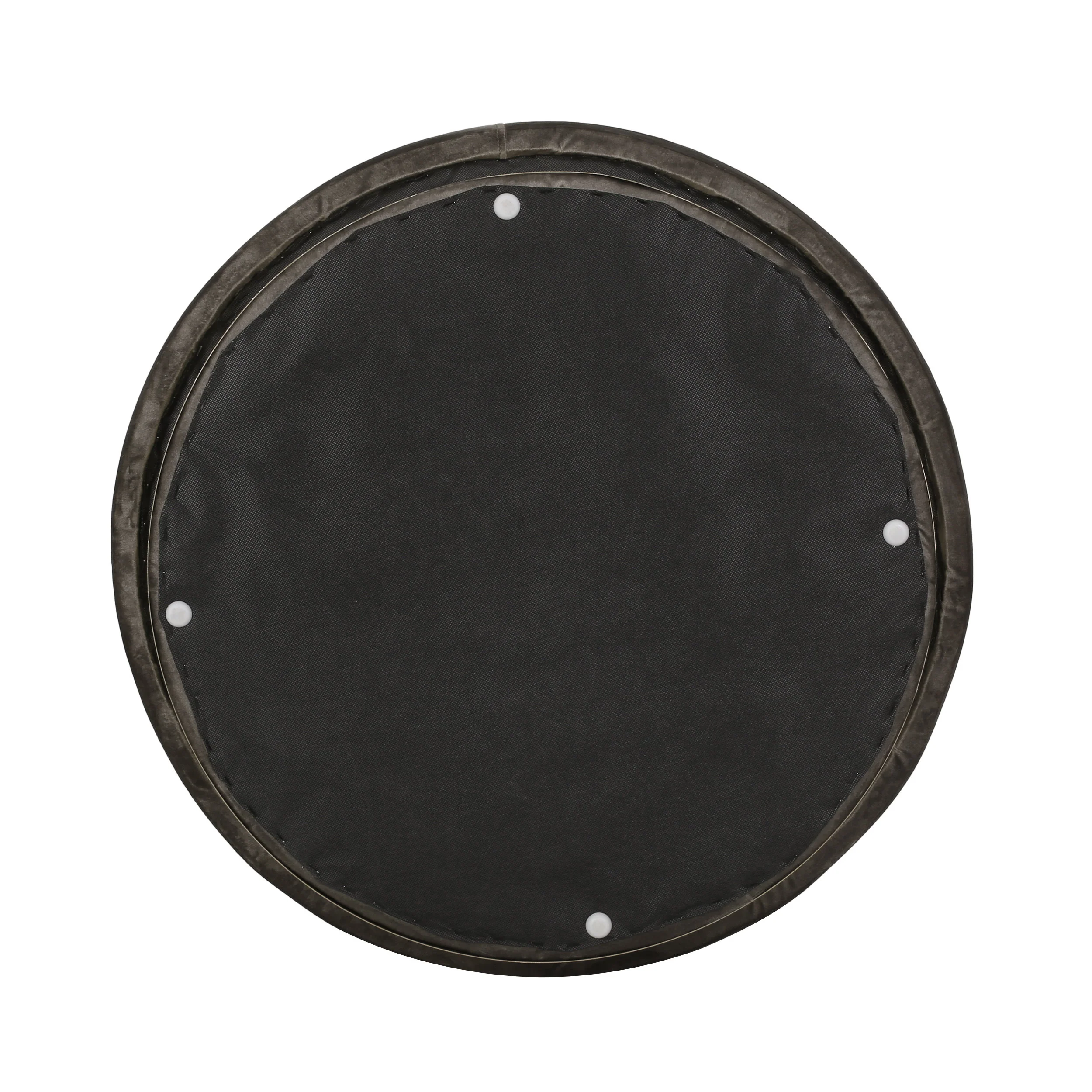 Kile Modern Glam Velvet Swivel Ottoman - furnishings