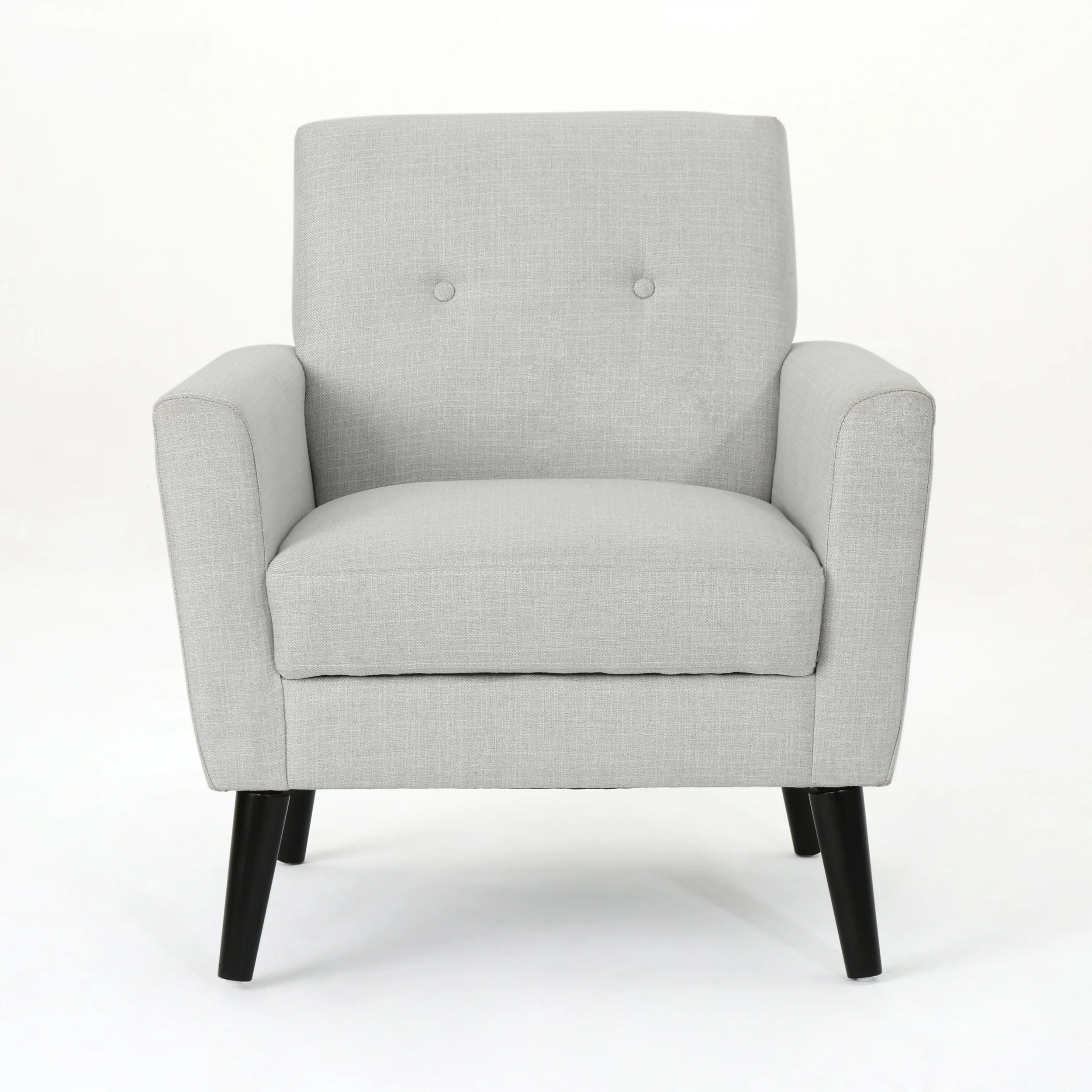 Sierra Mid Century Modern Button Tufted Upholstered Fabric Club Chair - furnishings