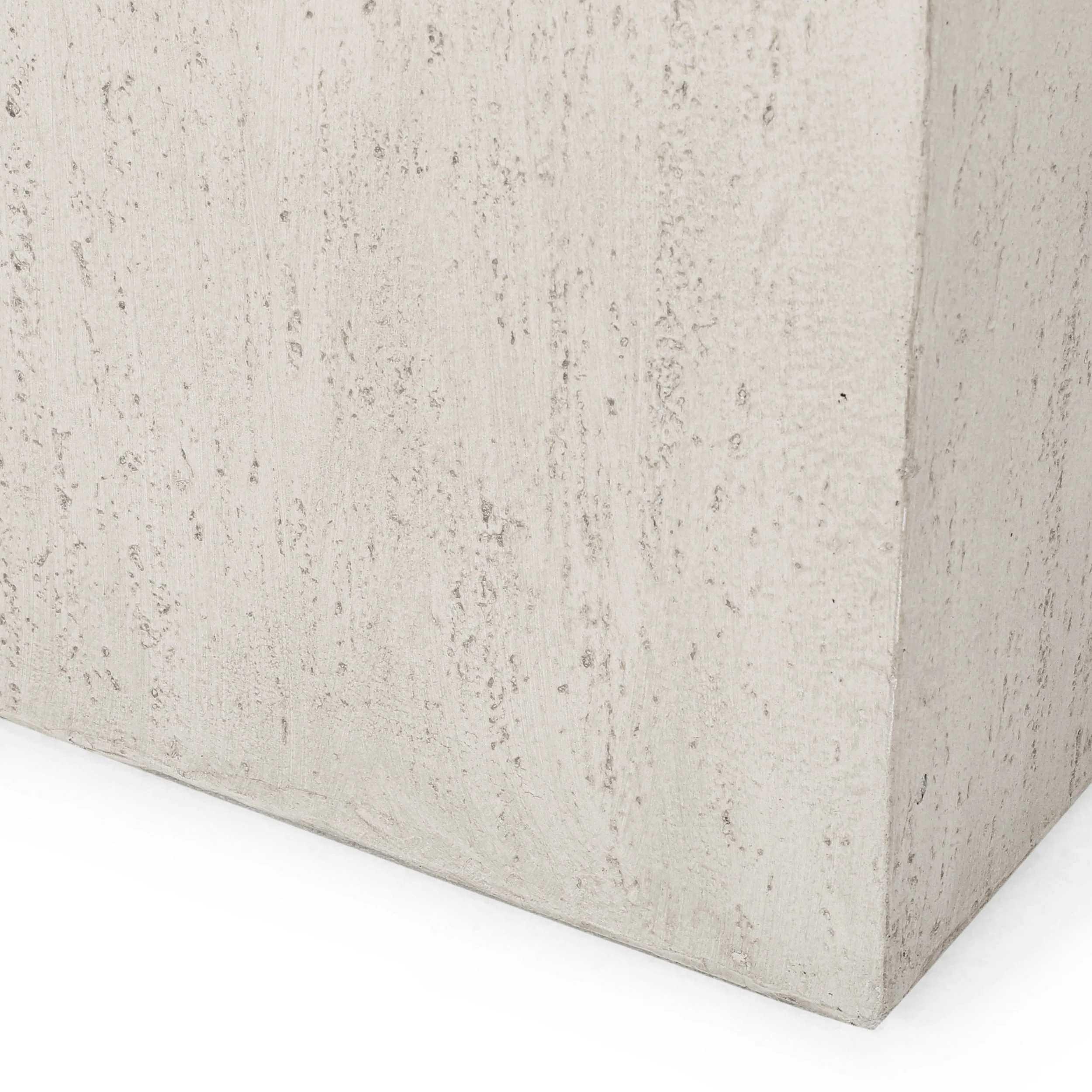 Fardeen Outdoor Modern Cast Stone Rectangular Planter - furnishings