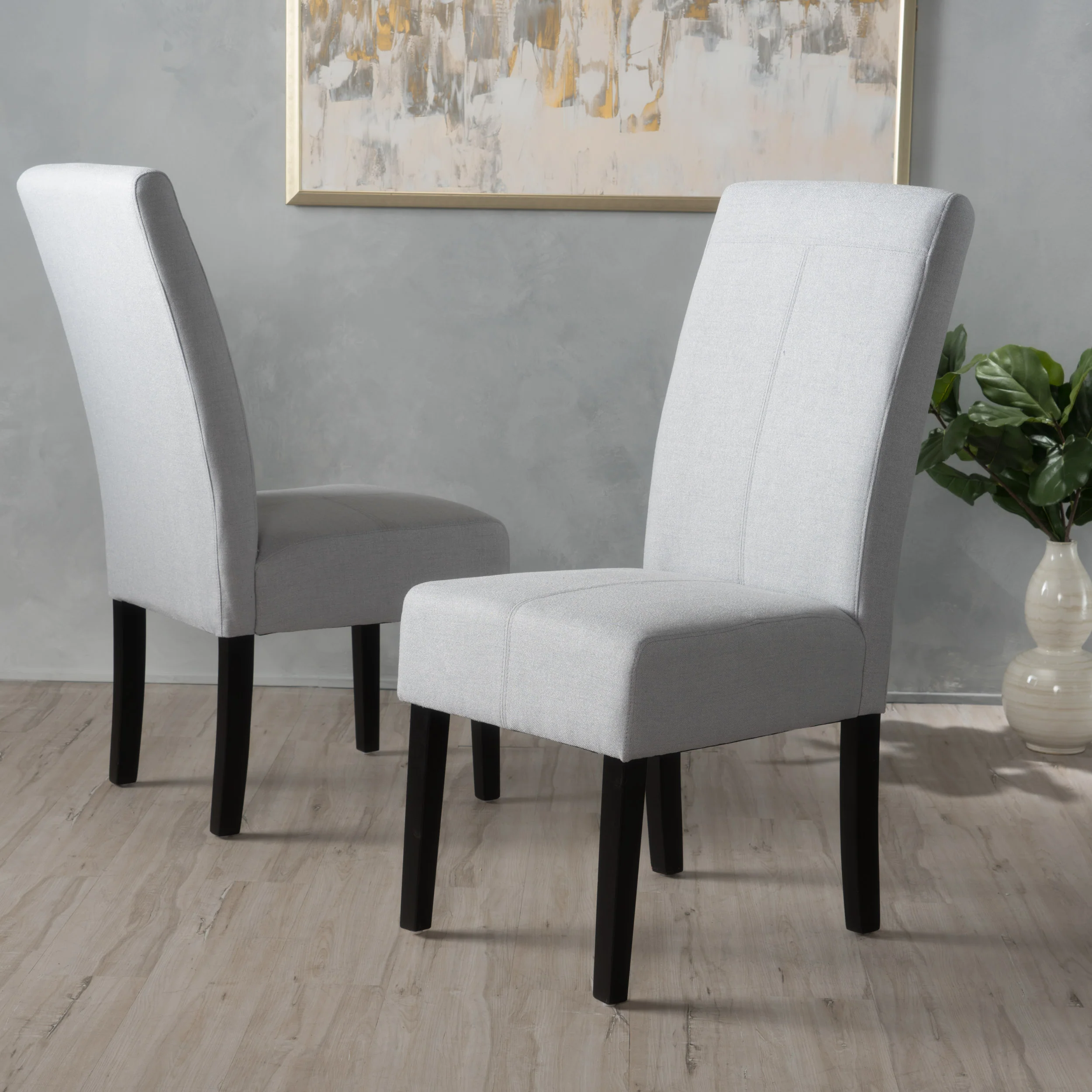 Percival Contemporary T-Stitch Fabric Dining Chairs (Set of 2) - furnishings