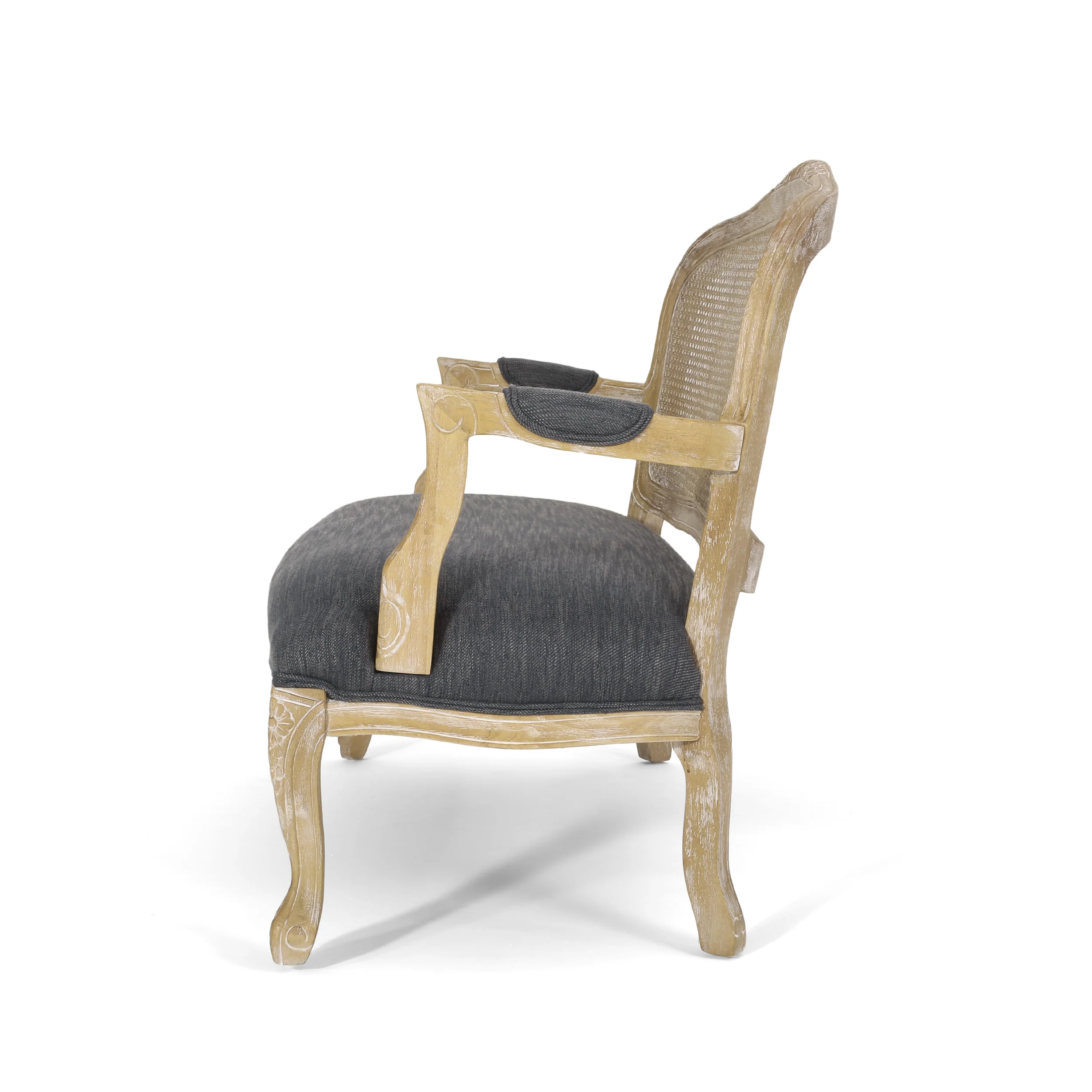 Wistar French Country Wood and Cane Loveseat - furnishings