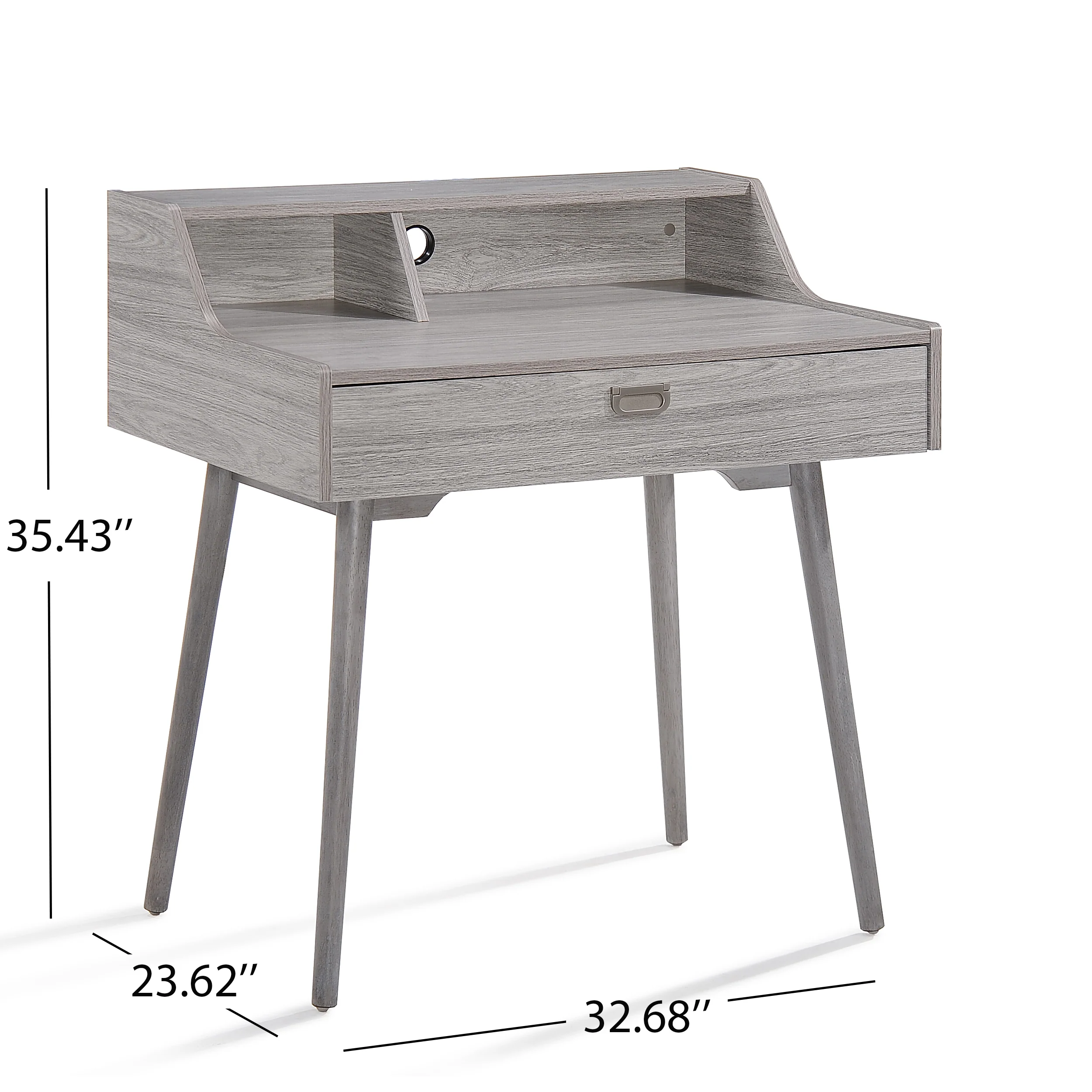 Elyse Mid Century Modern Finished Fiberboard Home Office Desk - furnishings