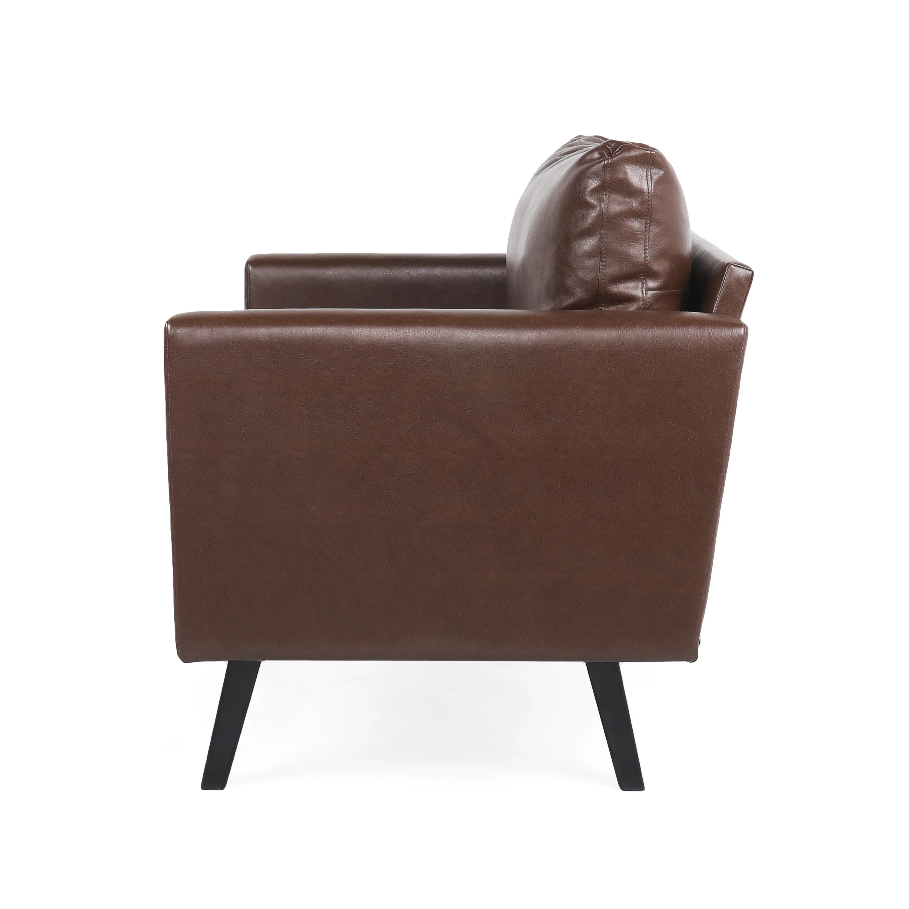 Dowd Mid Century Modern Faux Leather Club Chair - furnishings