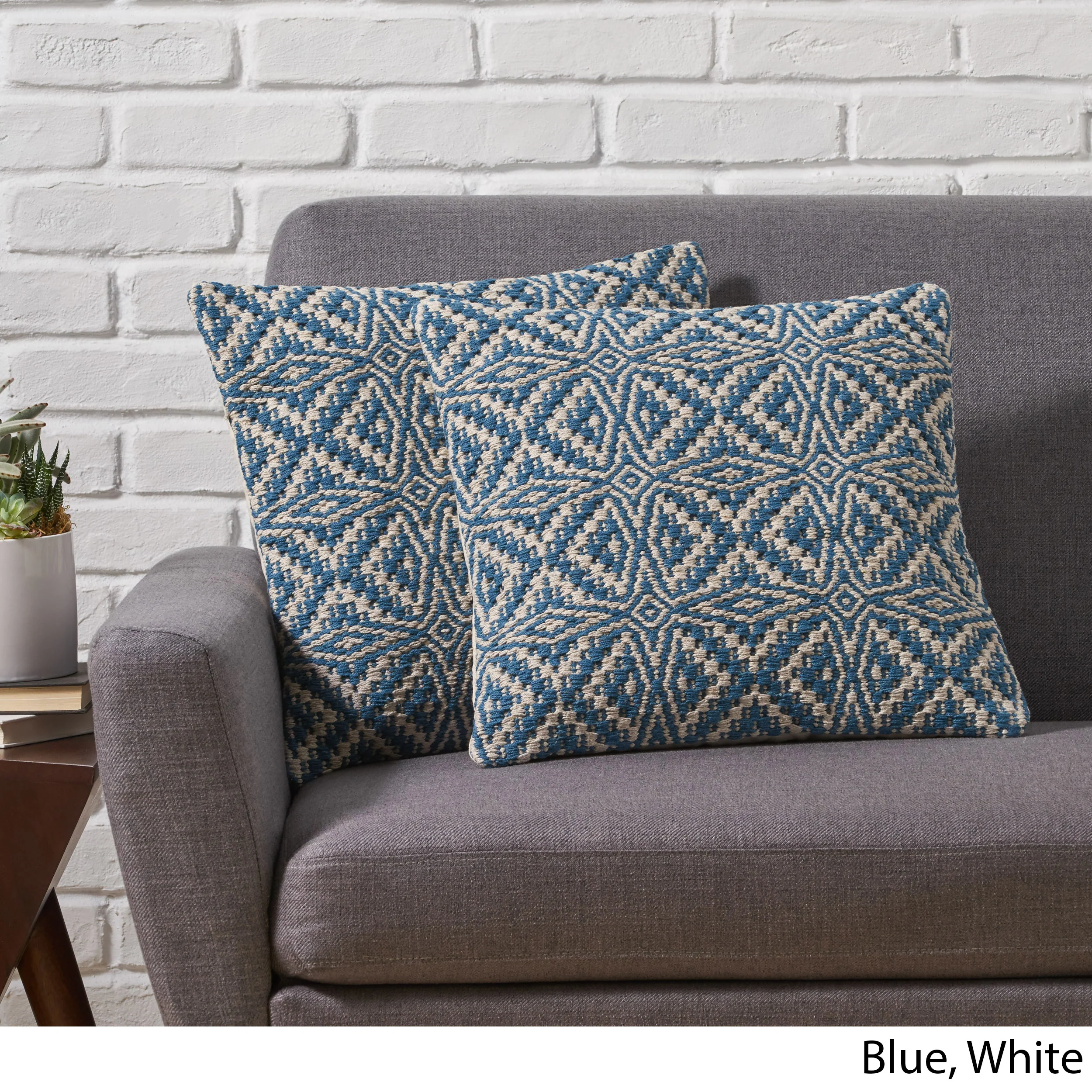 Aabidah Boho Cotton Throw Pillow (Set of 2) - furnishings