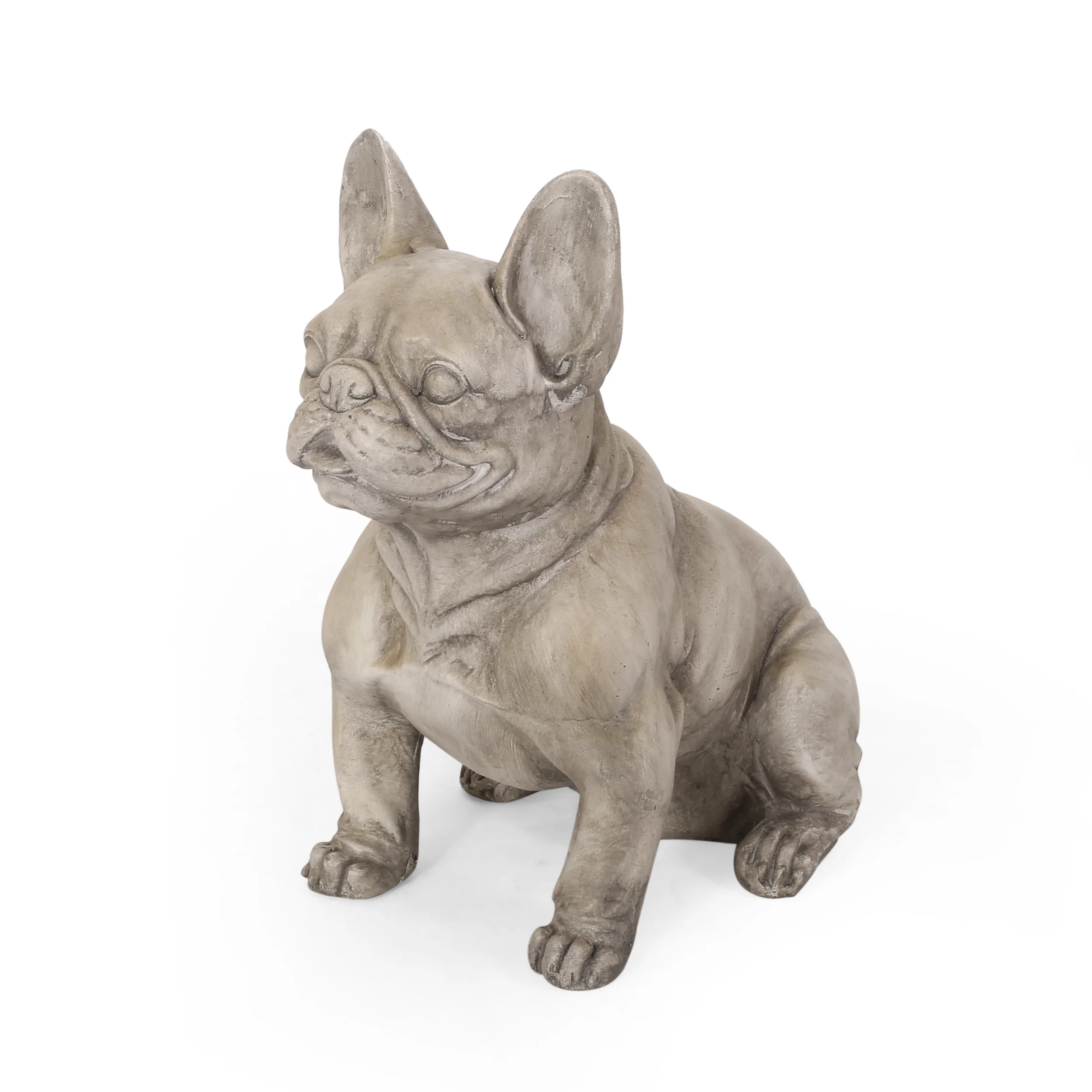 Rilo Outdoor French Bulldog Garden Statue - furnishings