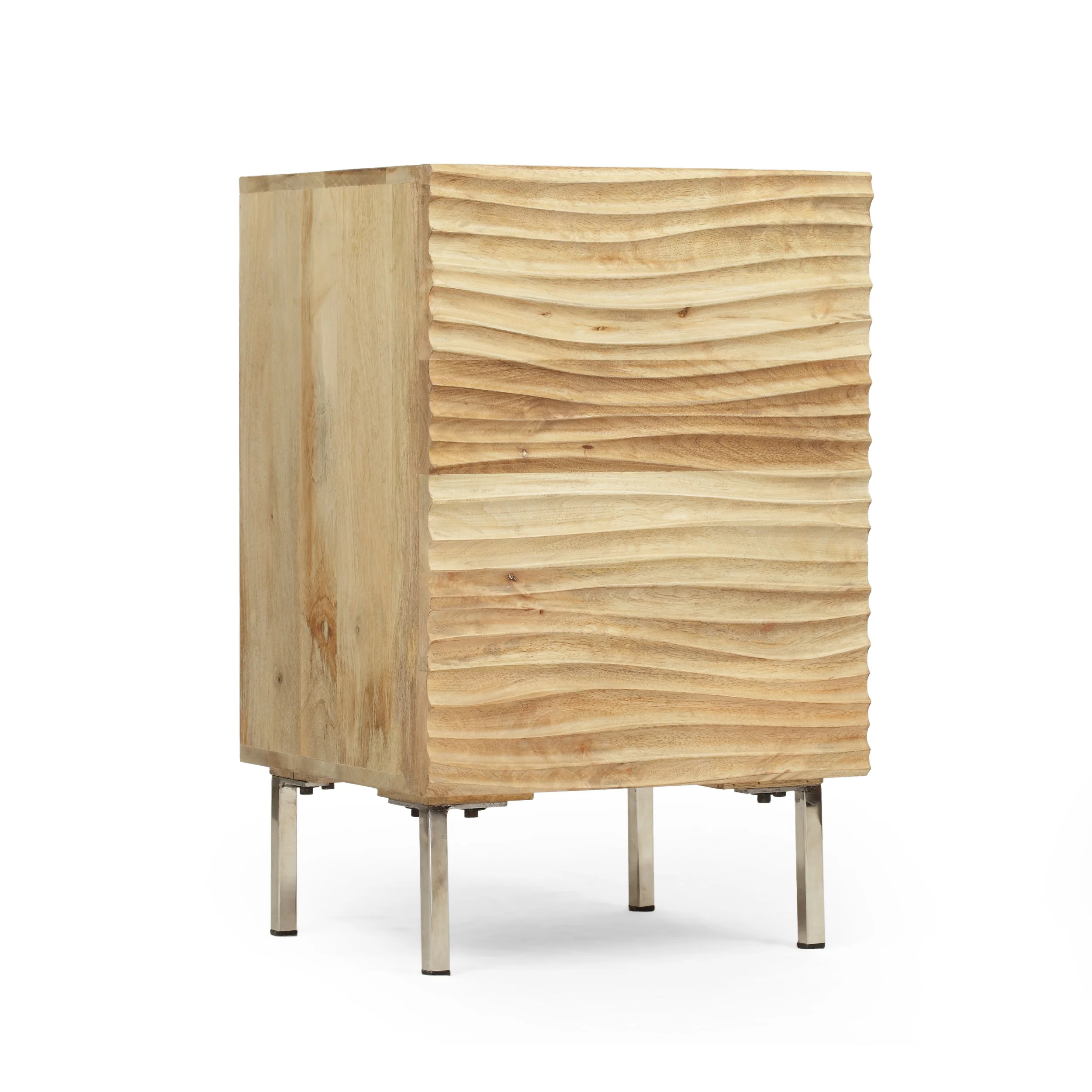 Lesley Modern Mango Wood and Iron Side Table - furnishings