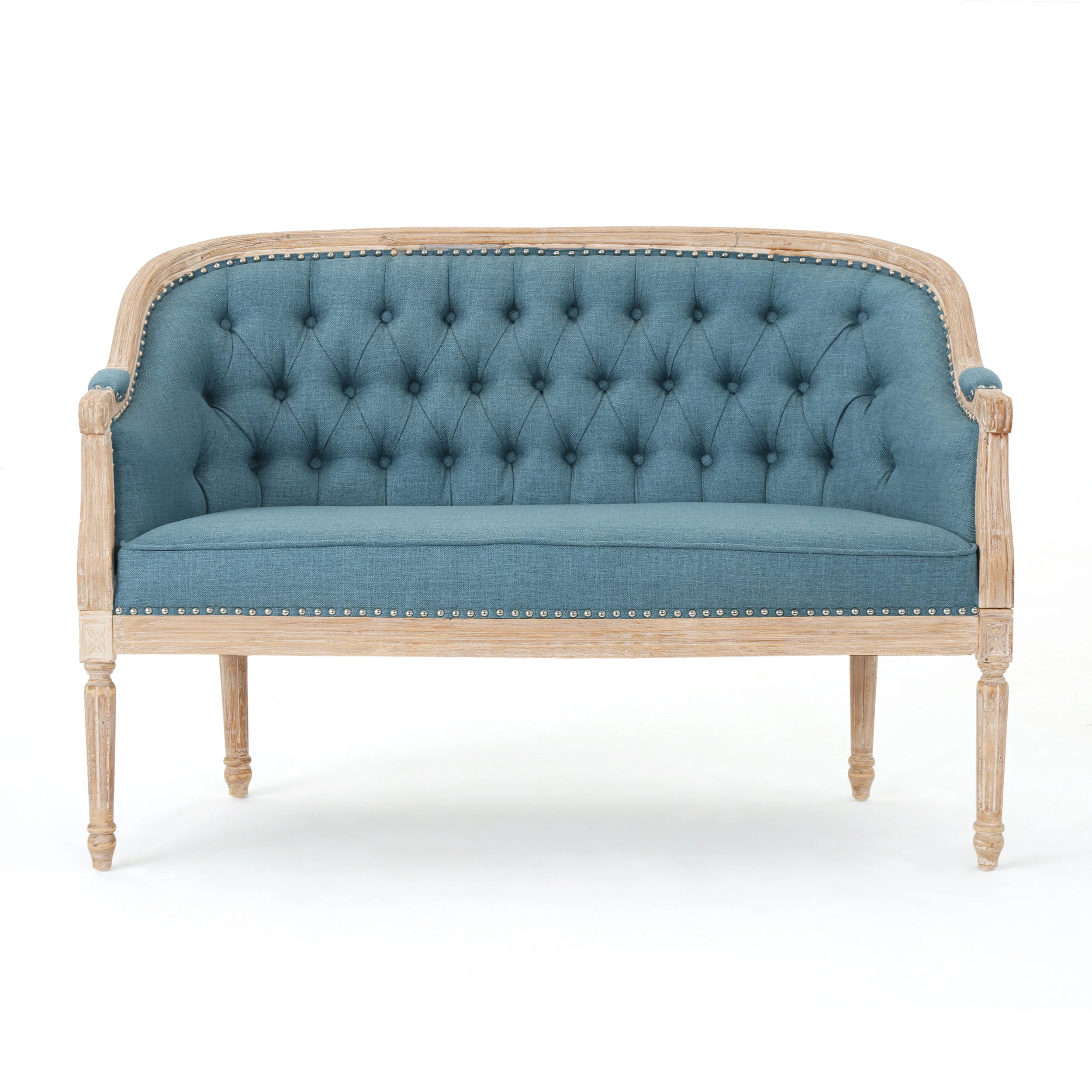 Megan Traditional Tufted Upholstered Loveseat - furnishings