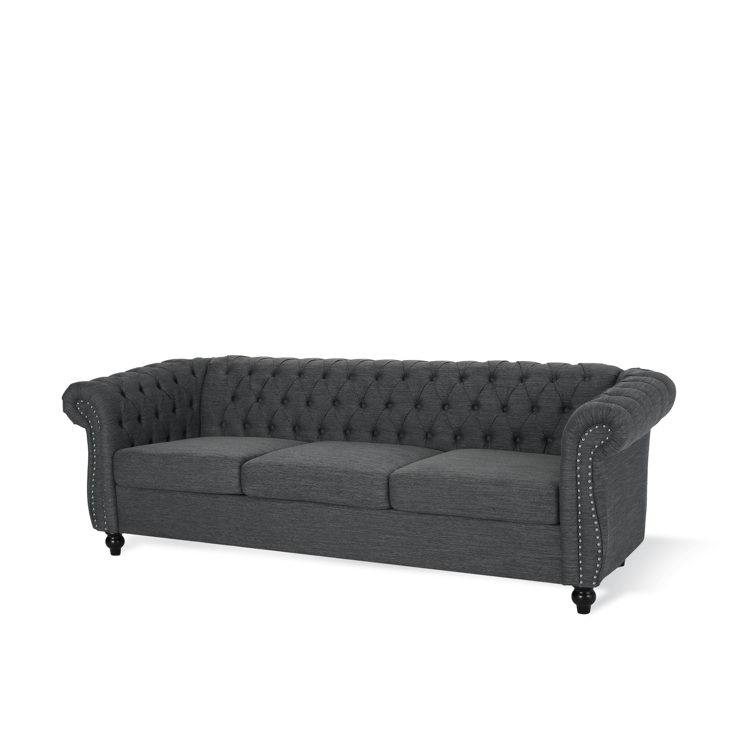 Adetokunbo Tufted Chesterfield Fabric 3 Seater Sofa - furnishings