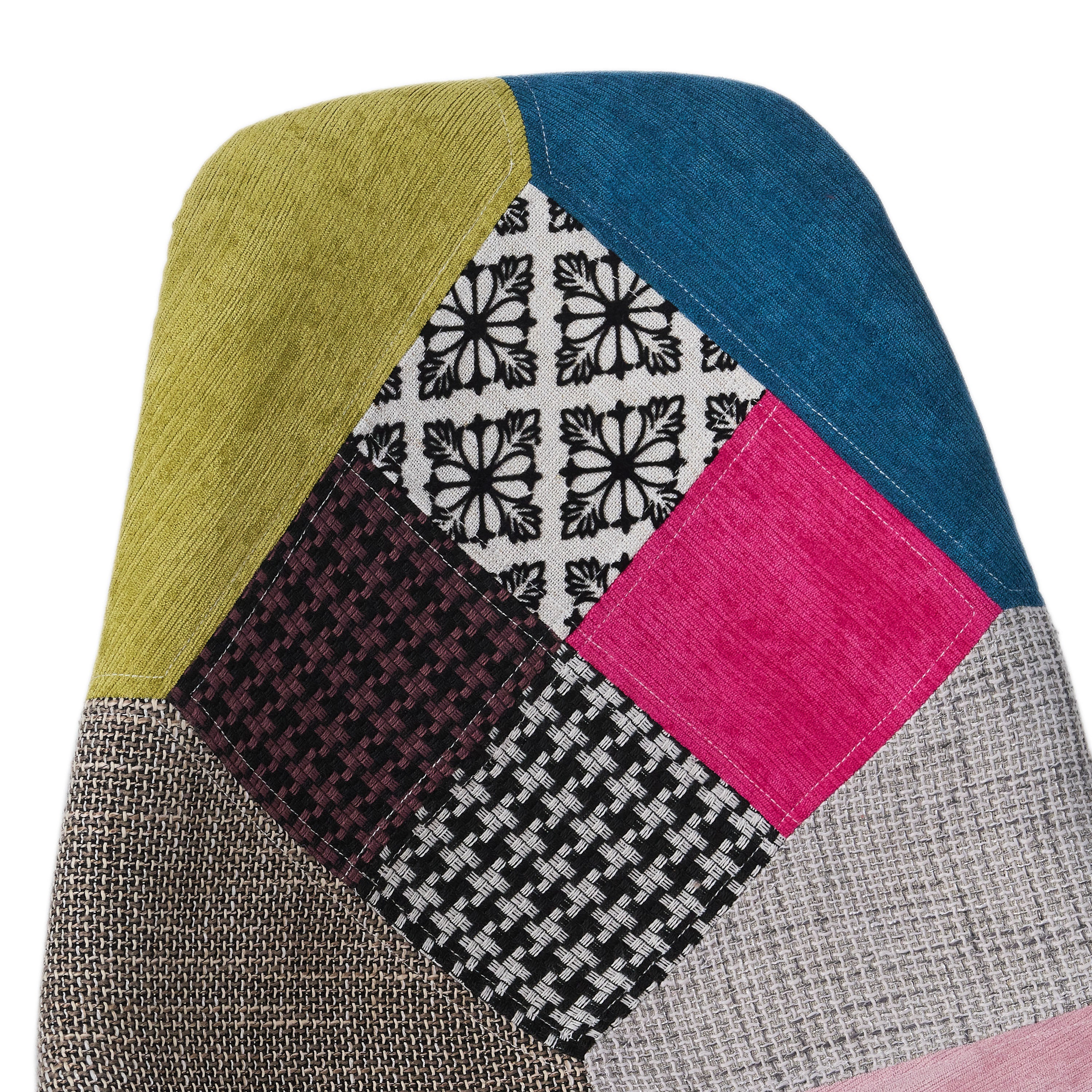 Cassius Multi-Color Patchwork Fabric Accent Chair (Set of 2) - furnishings