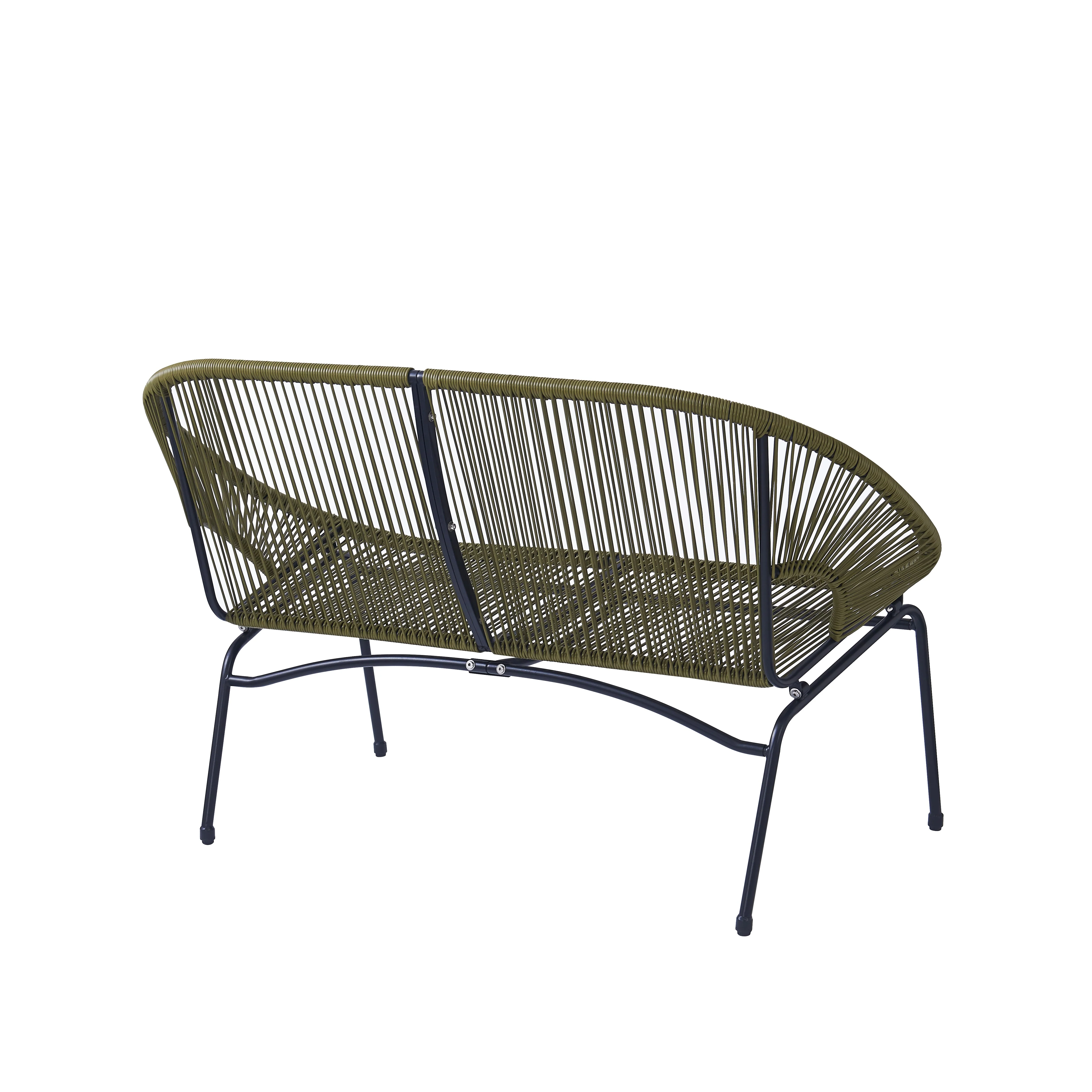 Maeliss 2-Person Faux Rattan Outdoor Patio Bench - furnishings
