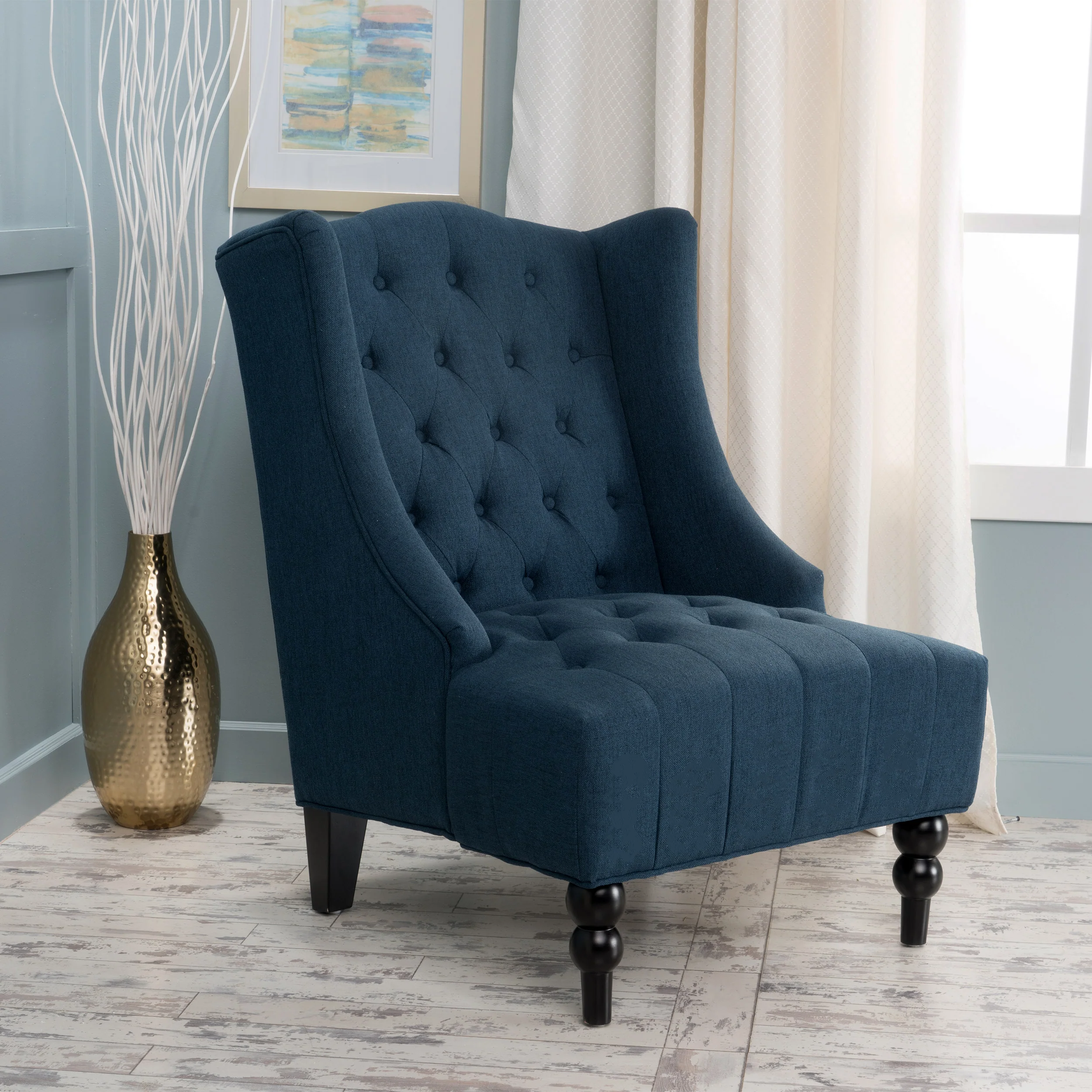 Clarice Fabric High Back Wingback  Accent Chair - furnishings