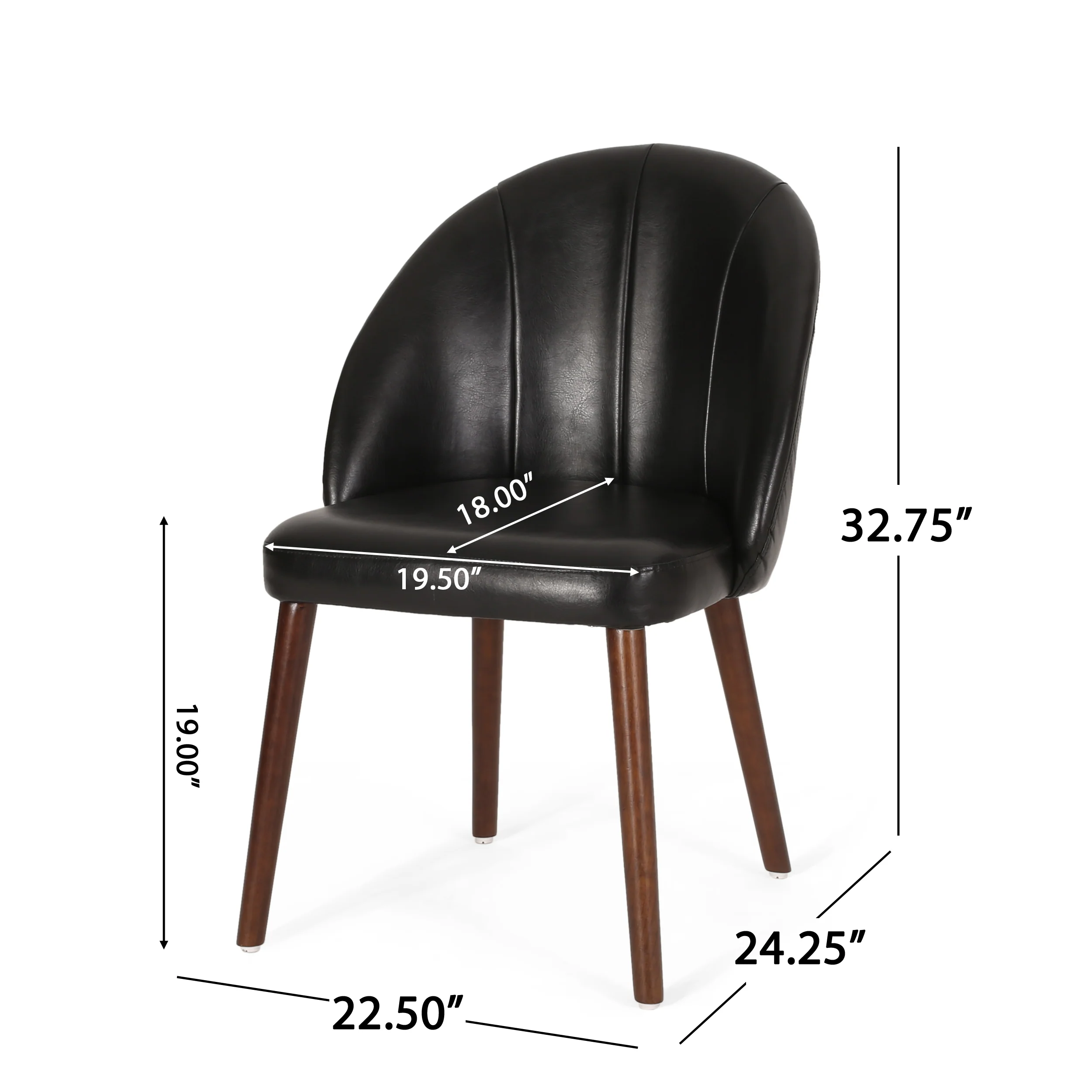 Lewiston Contemporary Channel Stitch Dining Chairs, Set of 2 - furnishings