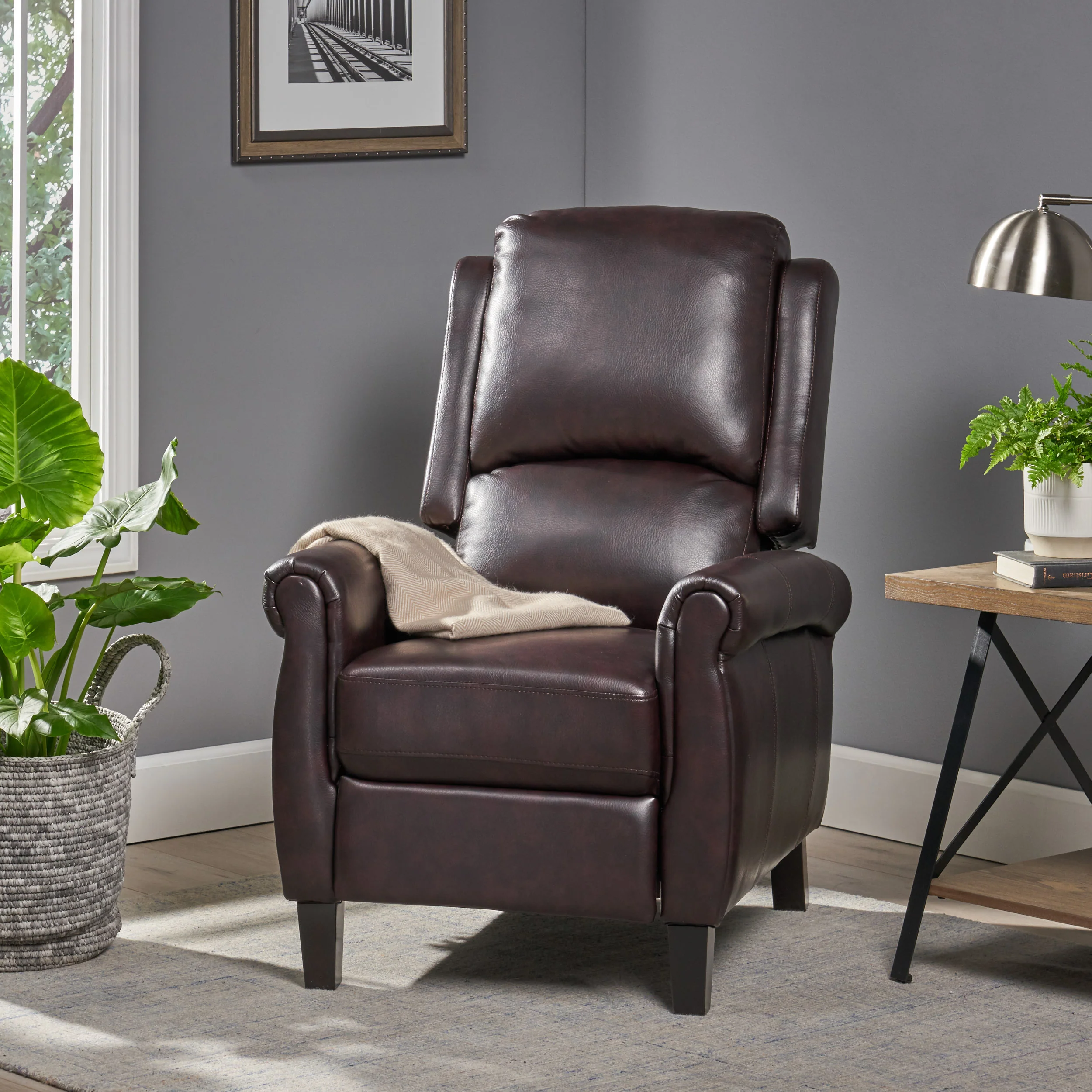 Memphis PU Leather Recliner Club Chair - furnishings