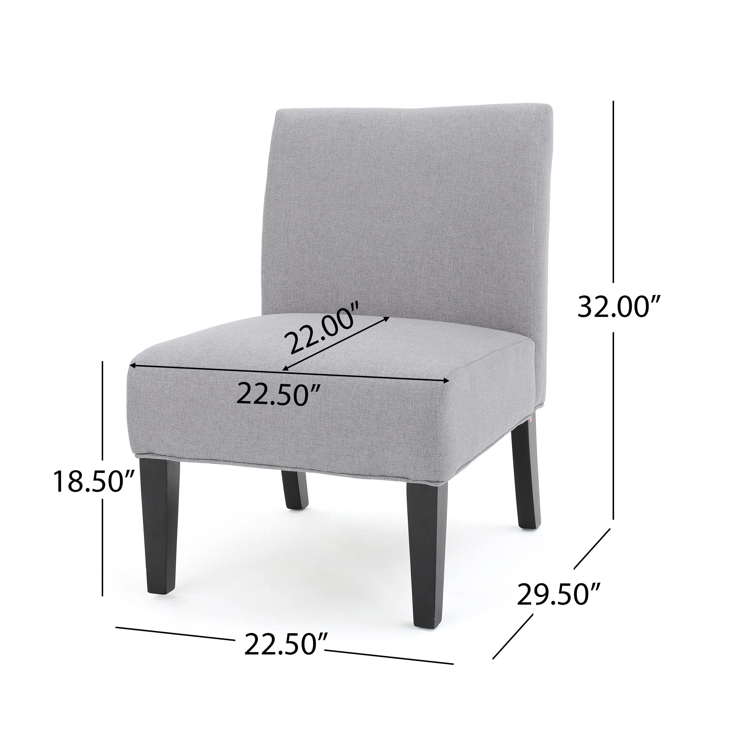 Kendal Contemporary Fabric Slipper Accent Chair - furnishings