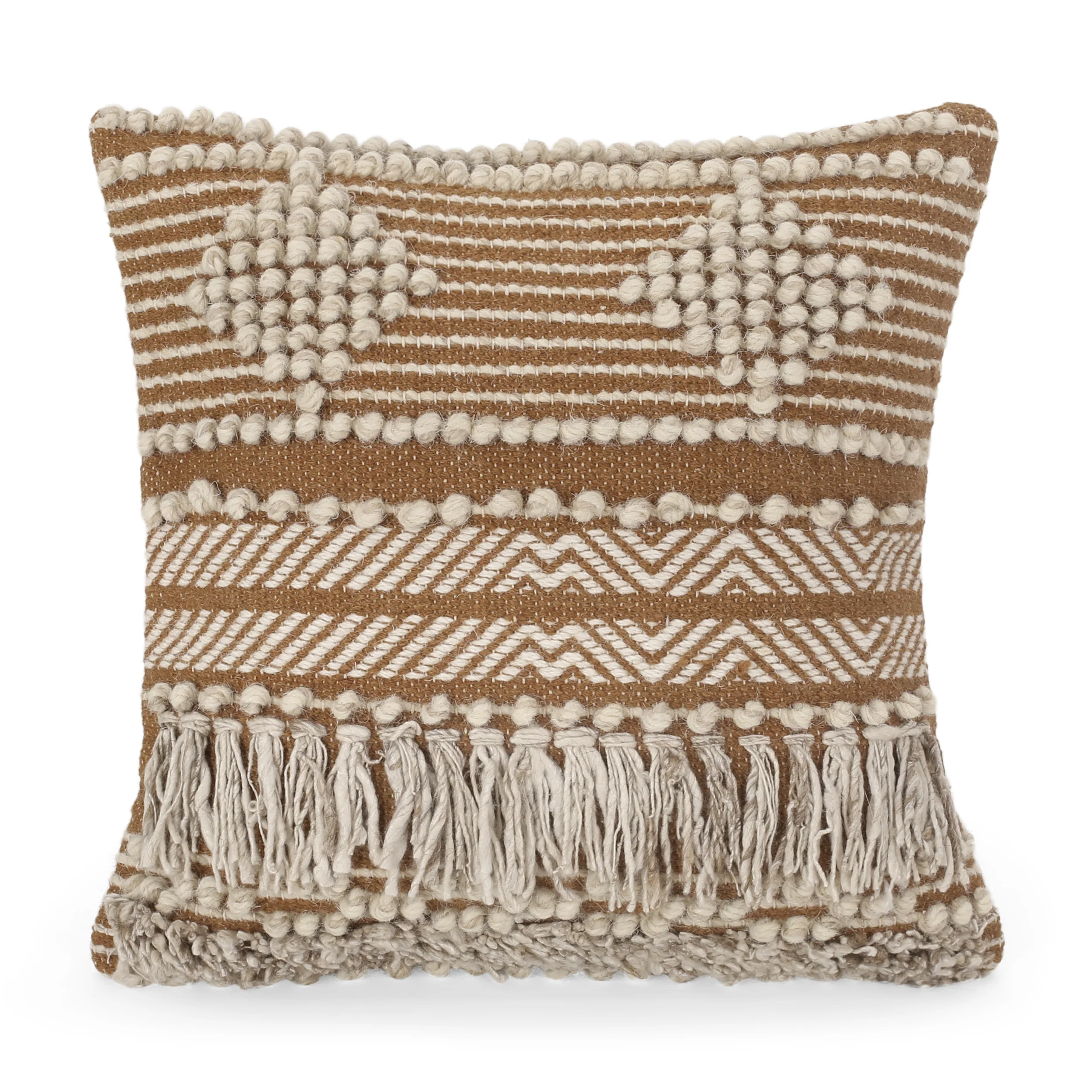 Nahyla Macrame Boho Throw Pillow - furnishings
