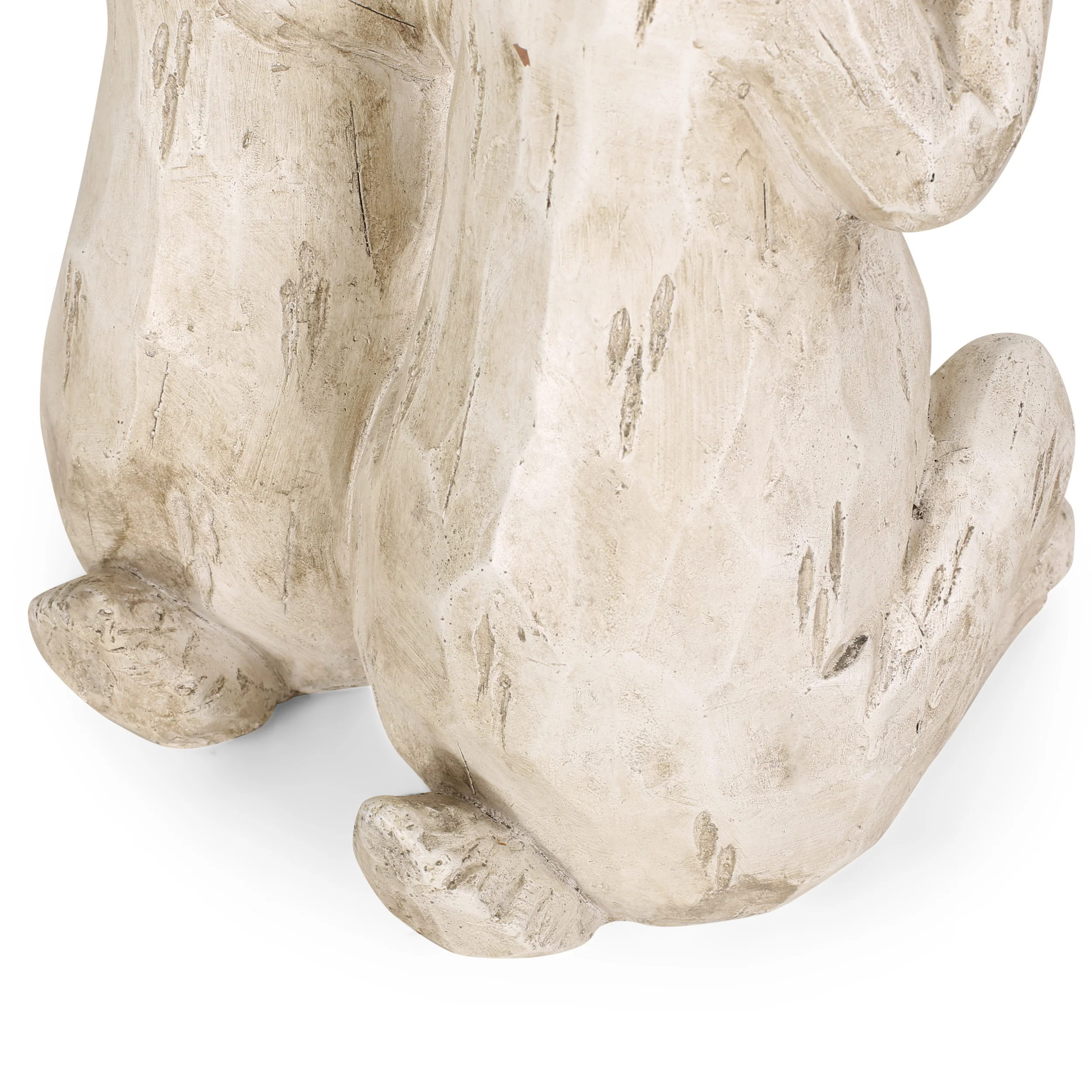 Reser Outdoor Rabbit Family Garden Statue, White - furnishings