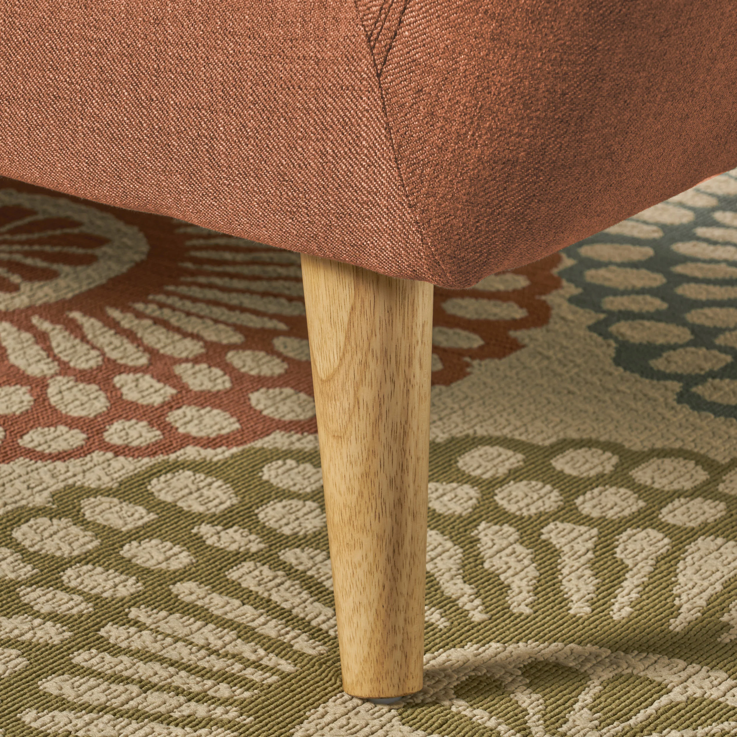 Alscot Mid Century Modern Fabric Tufted Oversized Loveseat - furnishings
