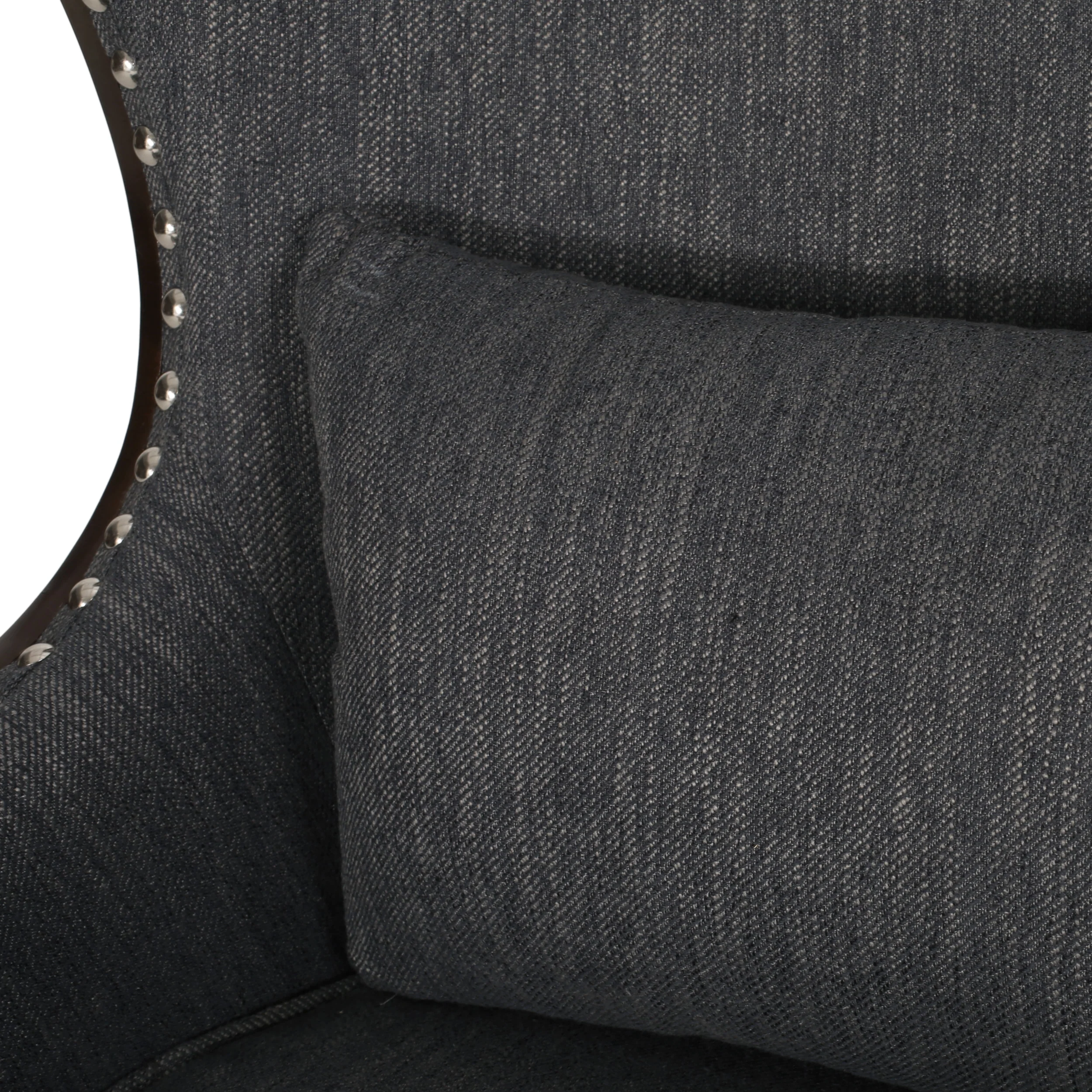 Jett Contemporary Upholstered Accent Chair with Nailhead Trim - furnishings
