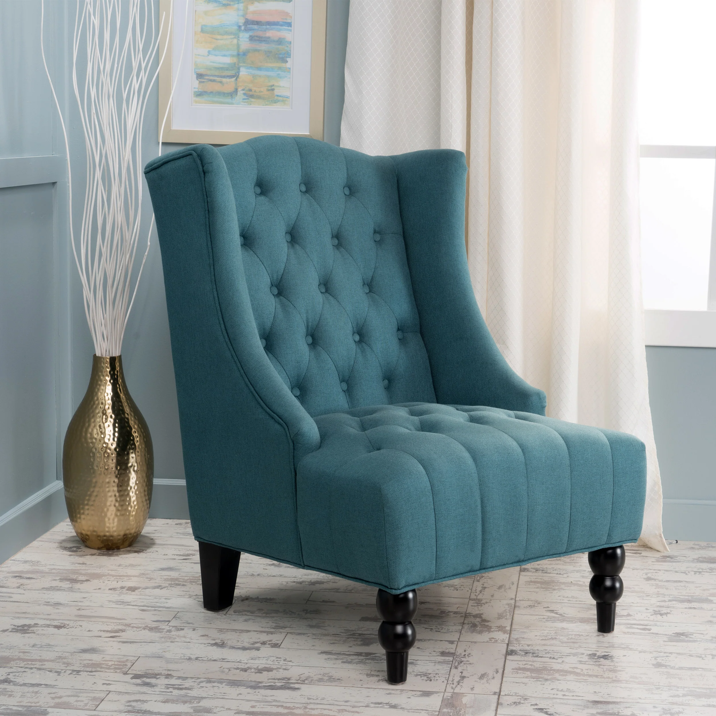 Clarice Fabric High Back Wingback  Accent Chair - furnishings
