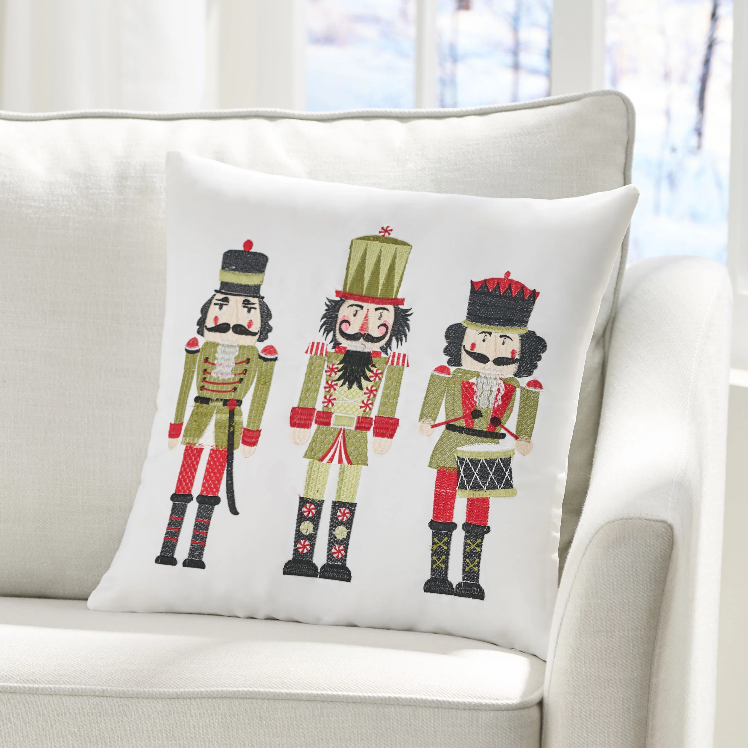 Coahoma Modern Fabric Christmas Throw Pillow - furnishings