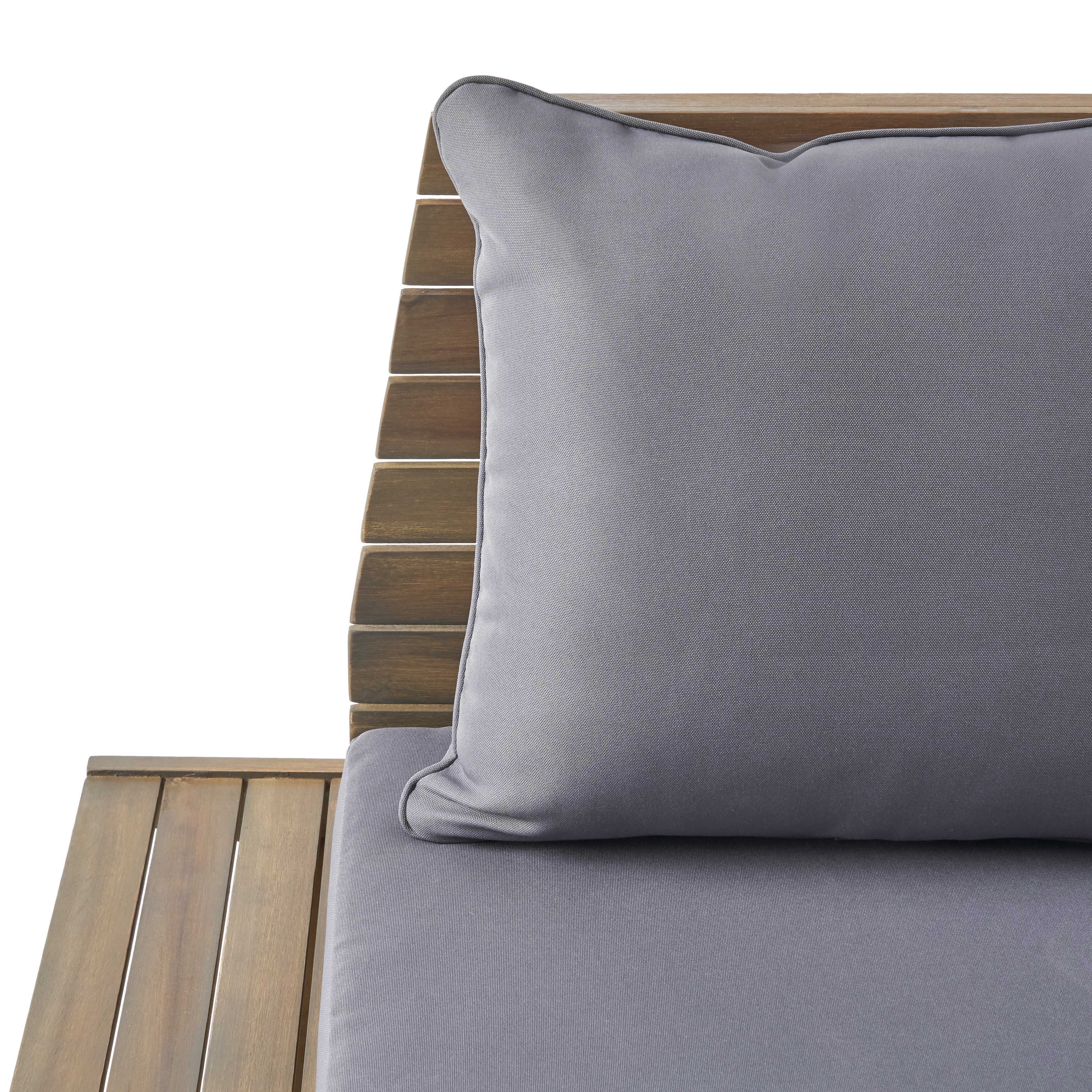 Martha Outdoor Acacia Wood 4 Seater Chat Set with Side Table and Coffee Table - furnishings