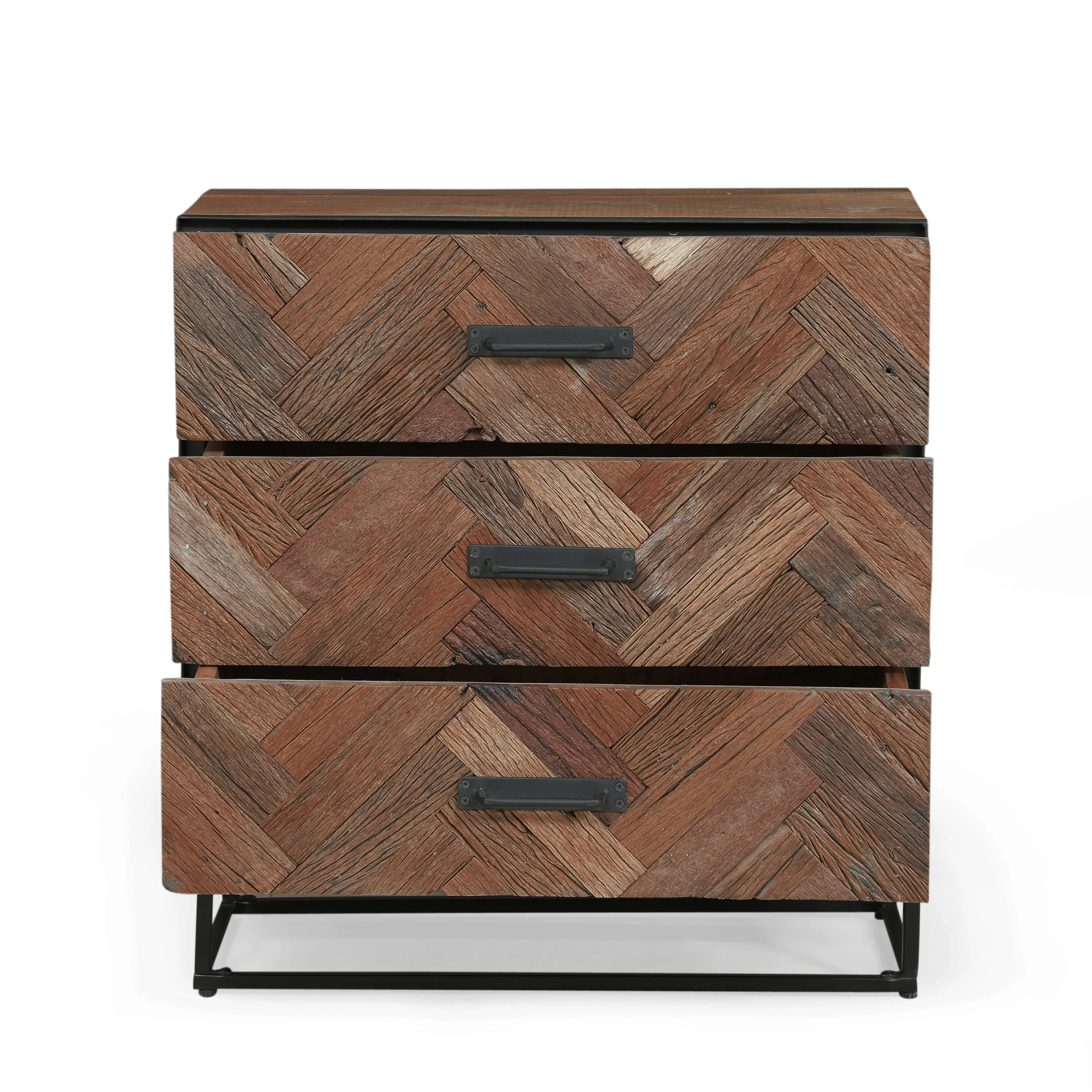 Chipper Handcrafted Boho Wood 3 Drawer Cabinet - furnishings