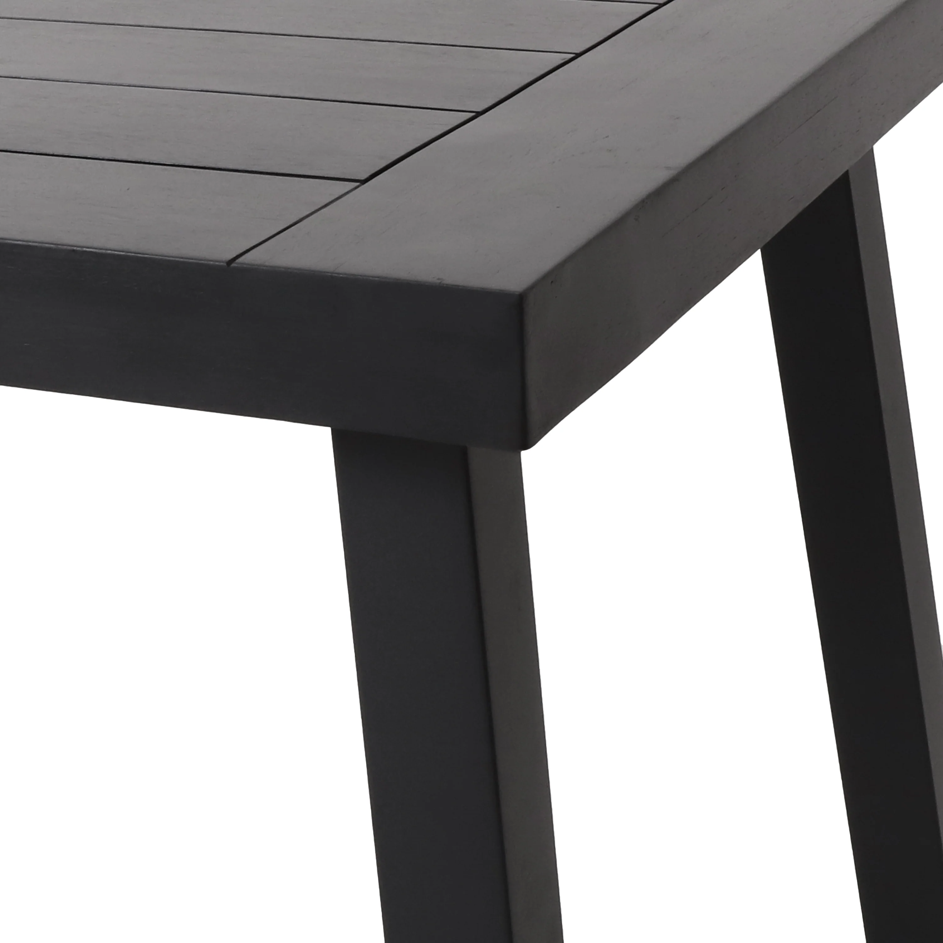 Chitwood Indoor Modern Industrial Acacia Wood Dining Table, Black - furnishings