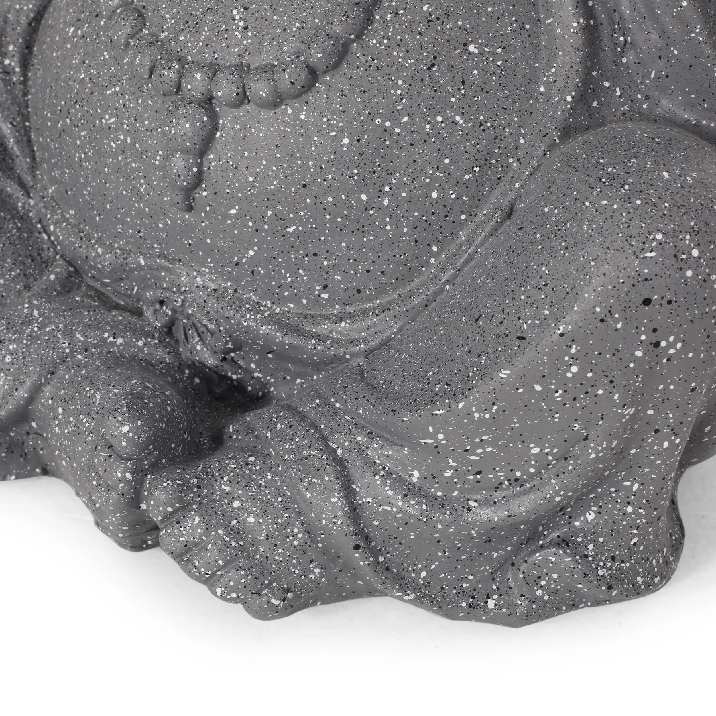 Conneaut Outdoor Hear No Evil Monk Garden Statue, Stone Gray - furnishings
