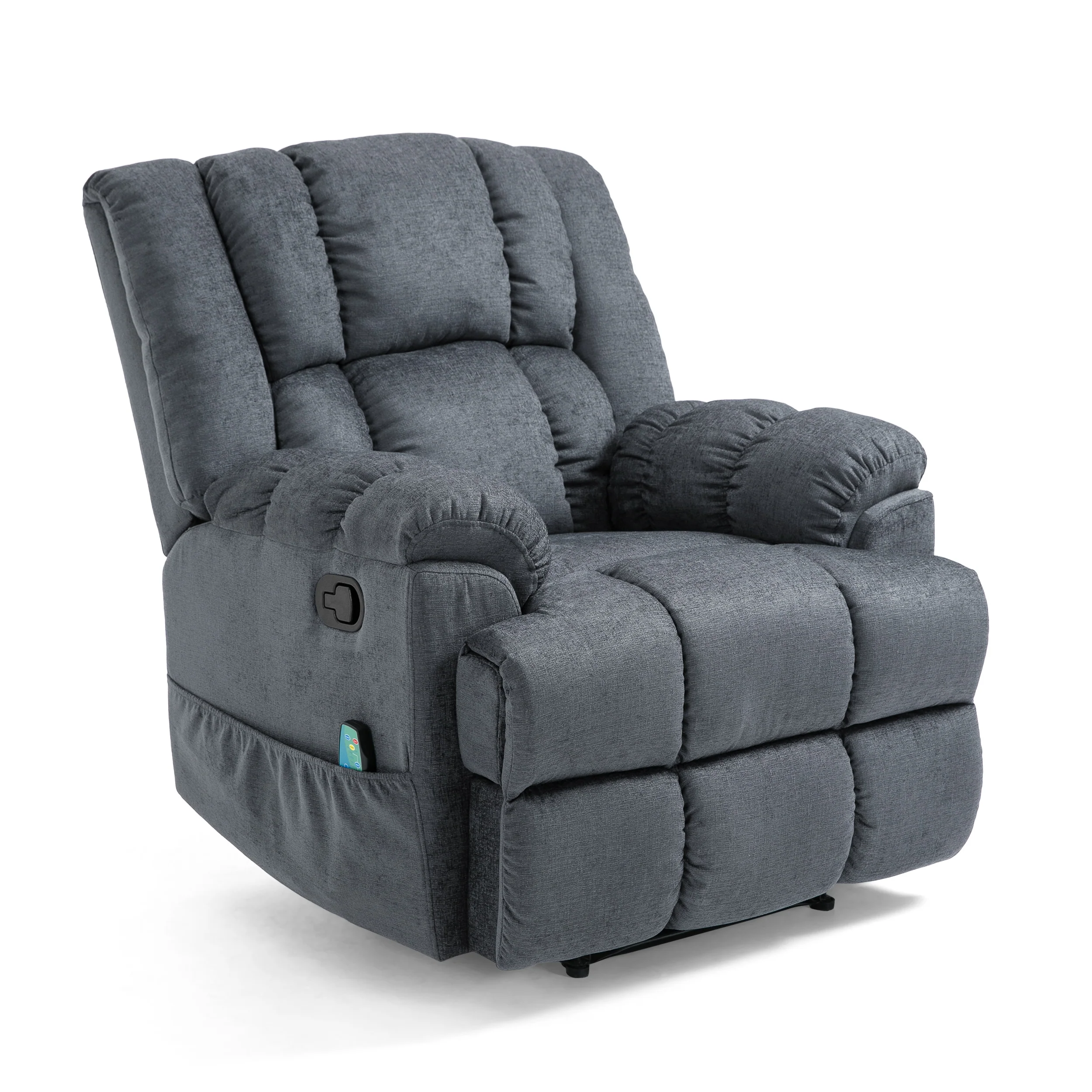 Siloam Contemporary Pillow Tufted Massage Recliner - furnishings
