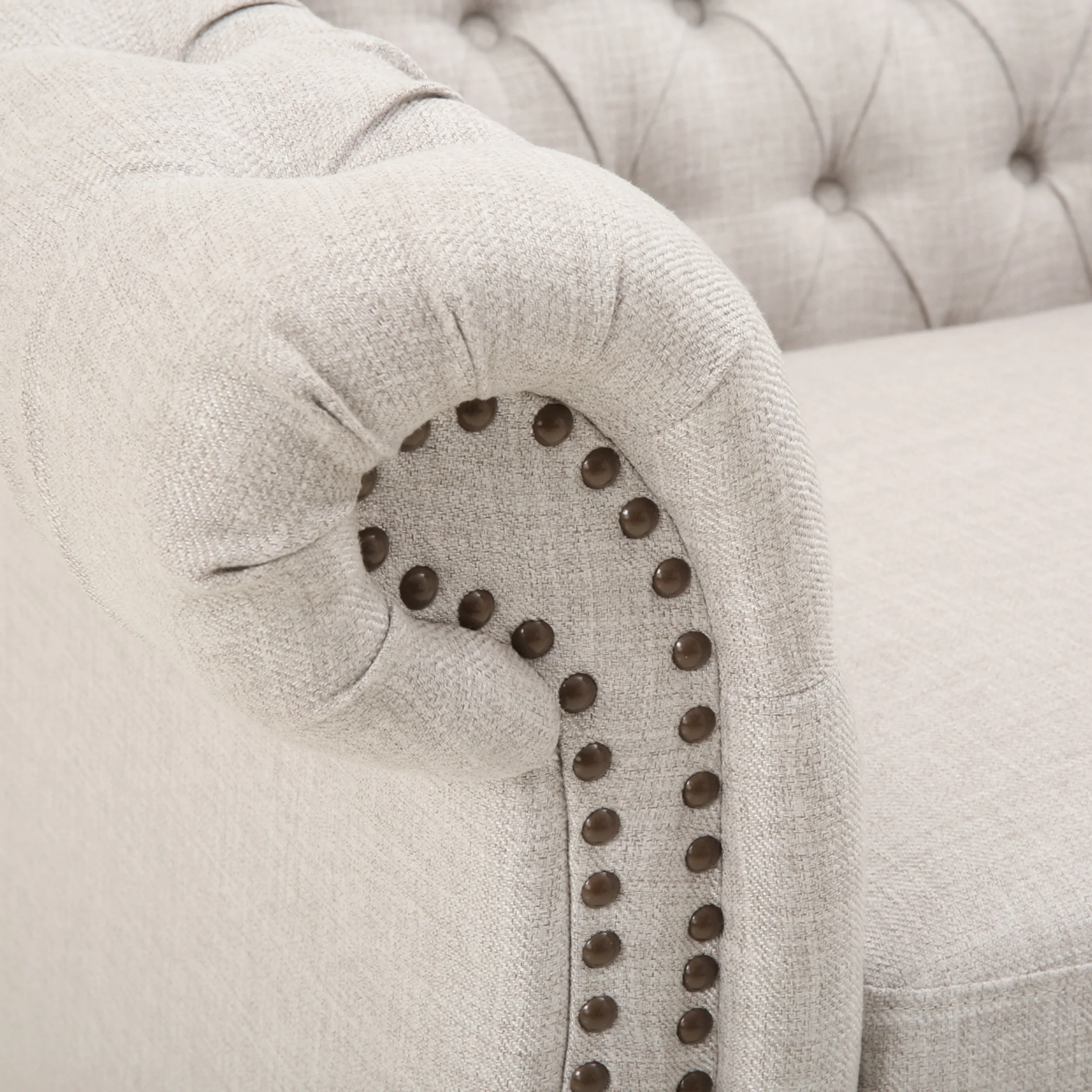 Galilea Chesterfield Fabric Club Chair - furnishings