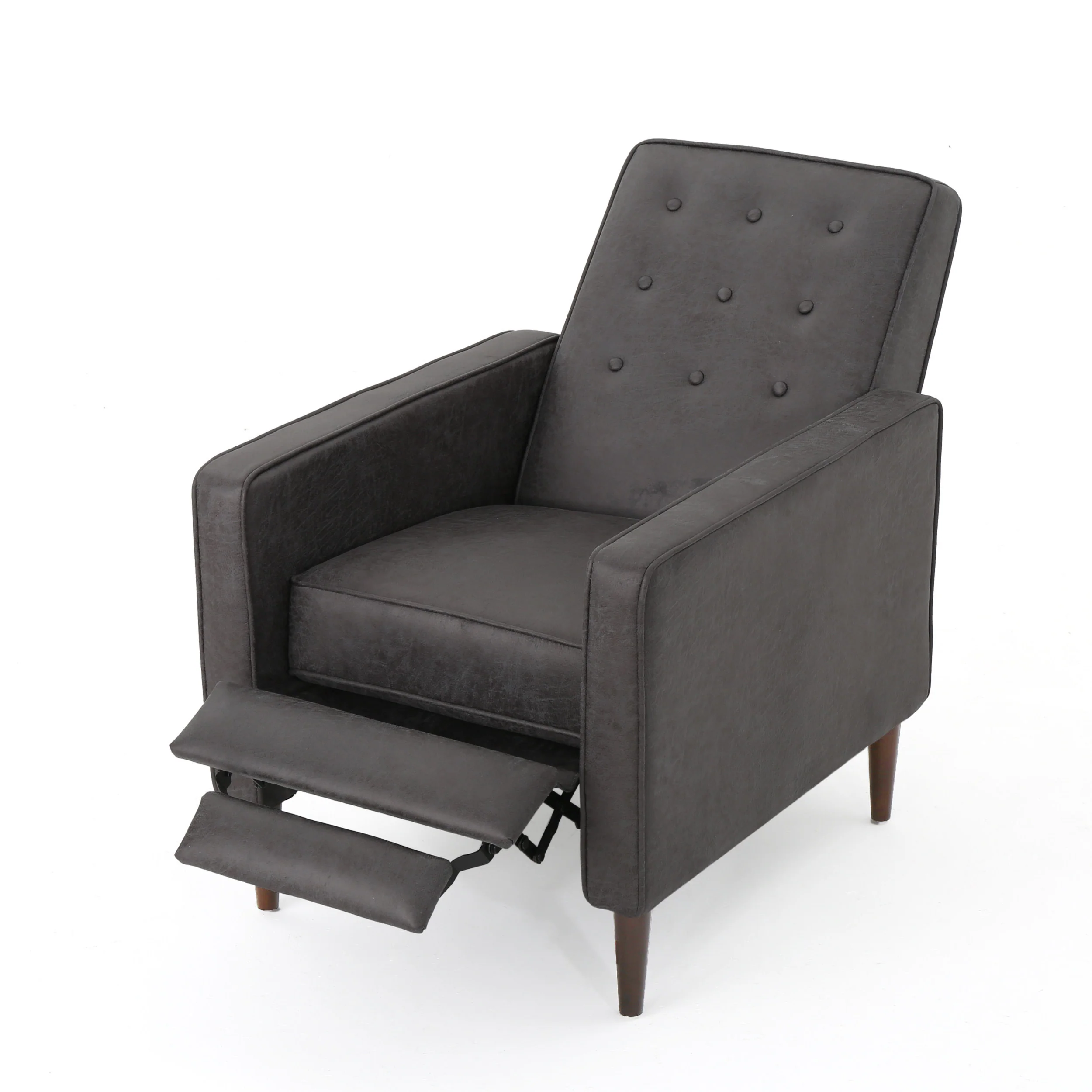 Mason Mid-Century Modern Tufted Back Microfiber Recliner - furnishings