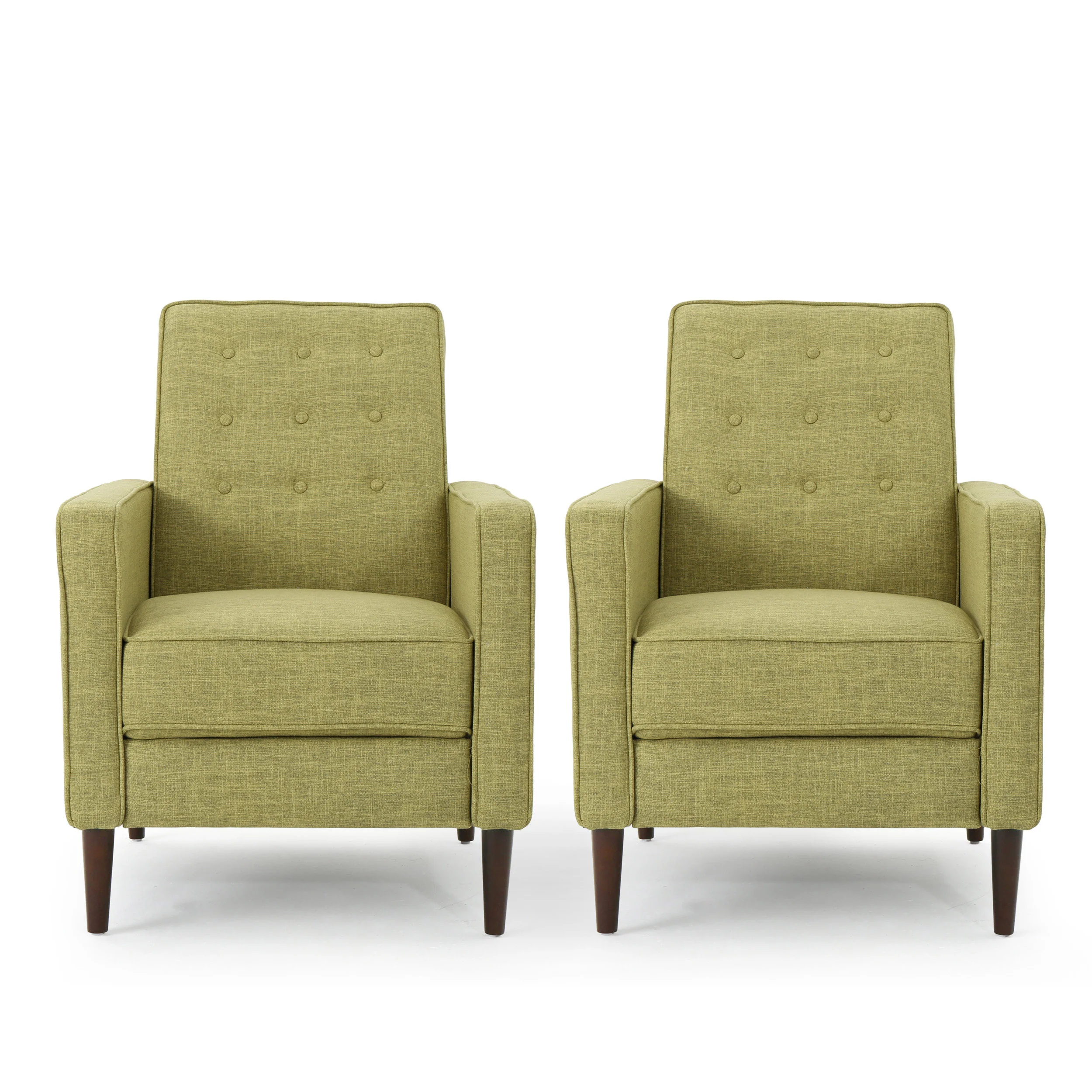 Mason Mid-Century Modern Tufted Back Fabric Recliner (set of 2) - furnishings