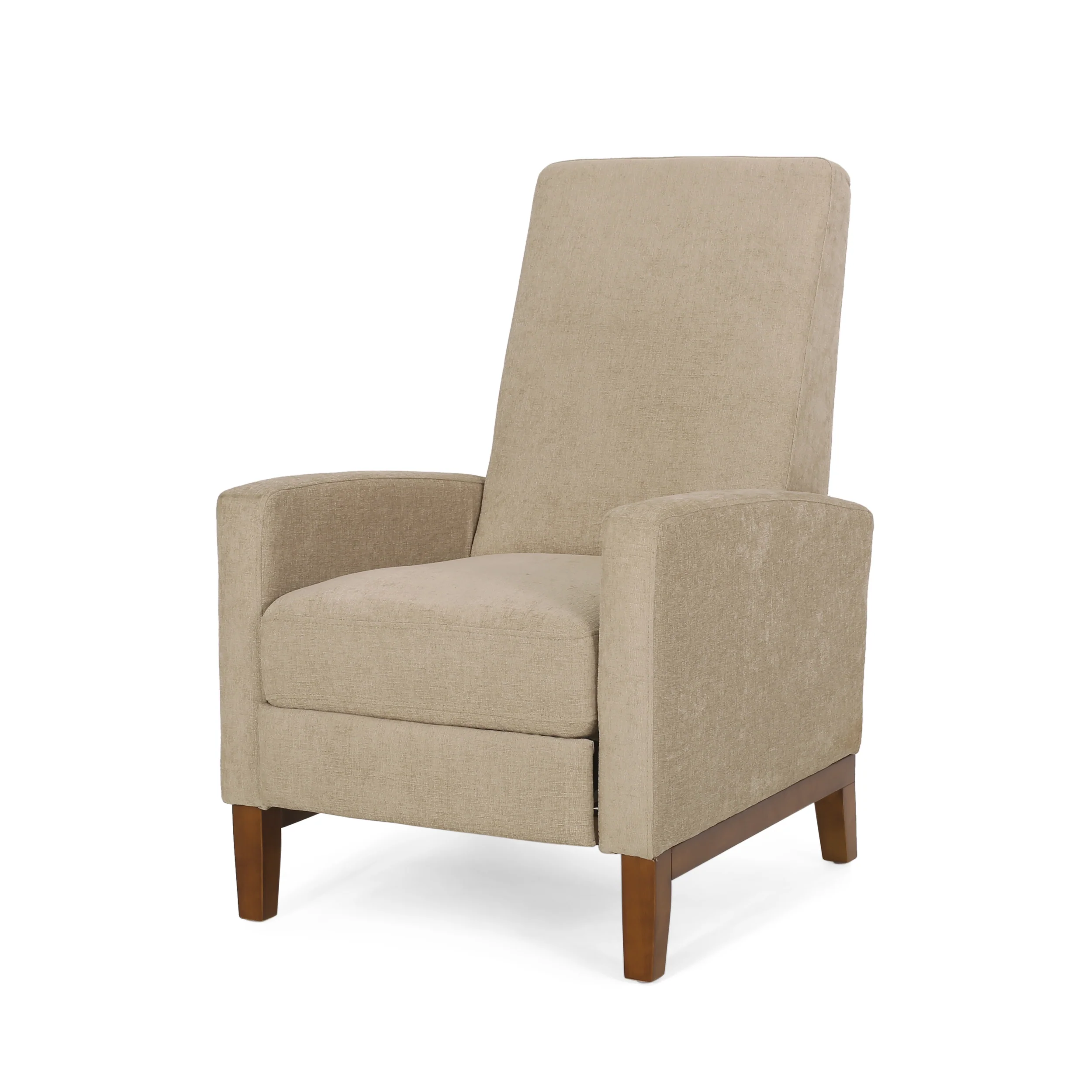Plevna Contemporary Fabric Upholstered Pushback Recliner - furnishings