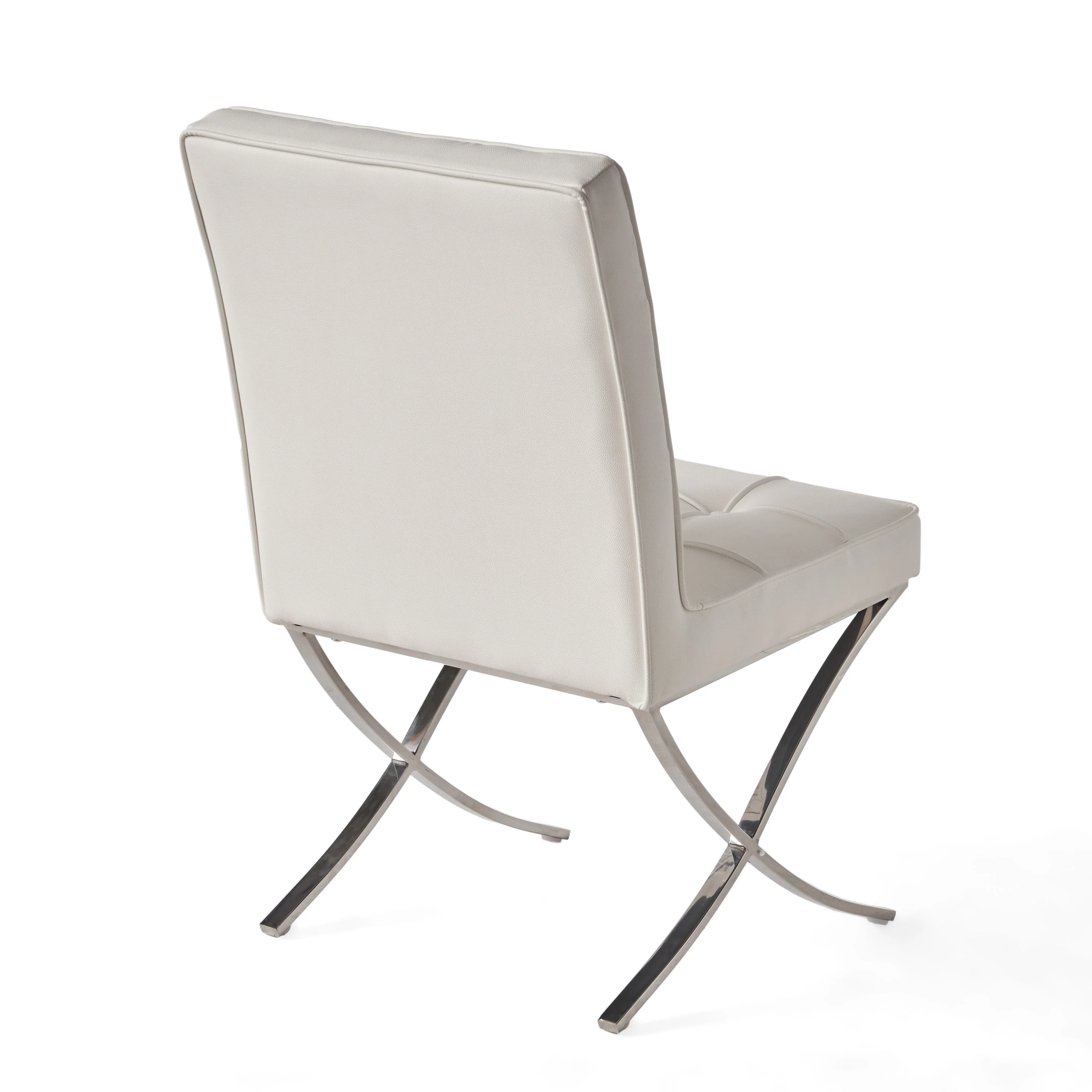 Pandora Modern Design White Leather Dining Chairs (set of 2) - furnishings