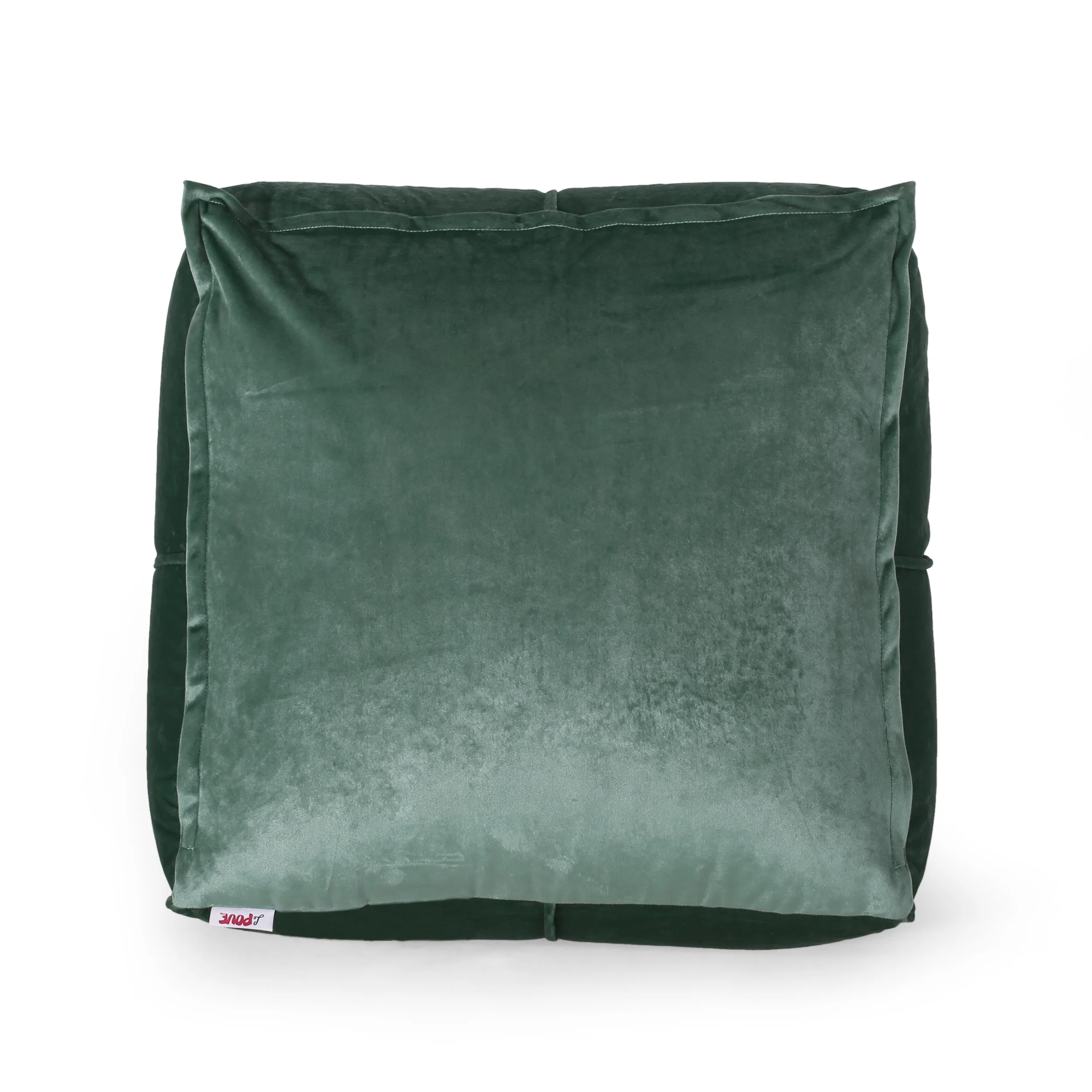 Cytheria Modern Glam Velvet Square Bean Bag Ottoman - furnishings