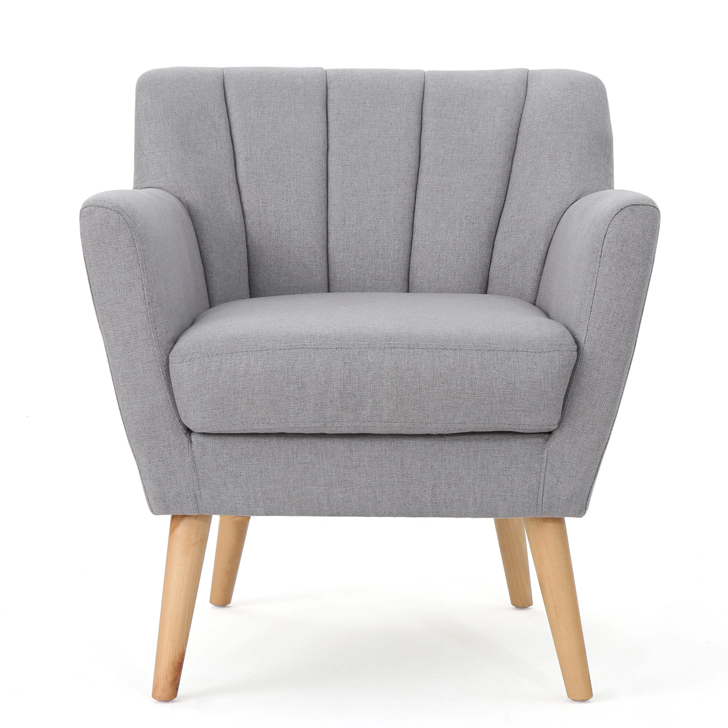 Madelyn Mid Century Modern Fabric Club Chair - furnishings