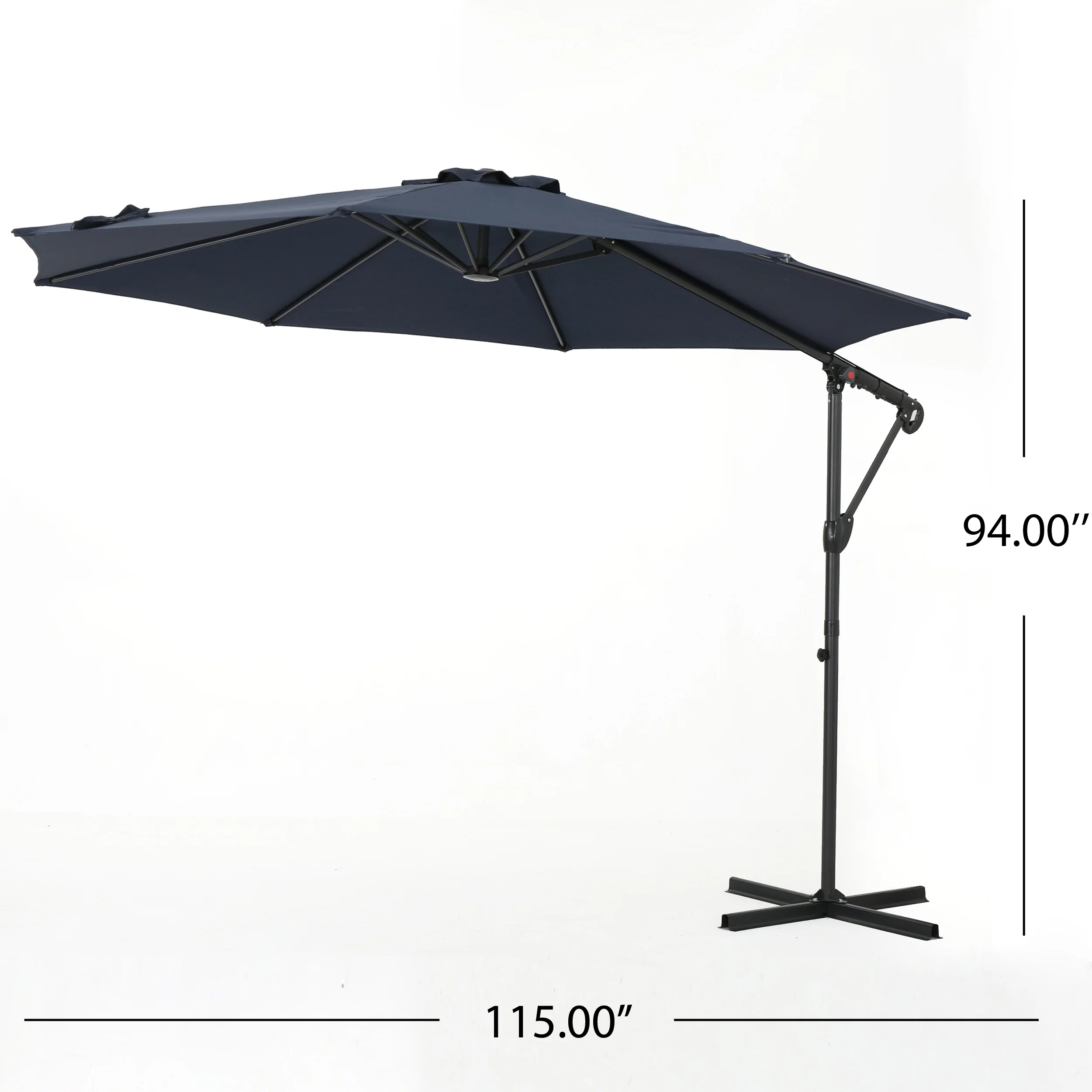 Sloane Outdoor Water Resistant Steel Frame Banana Sun Canopy - furnishings