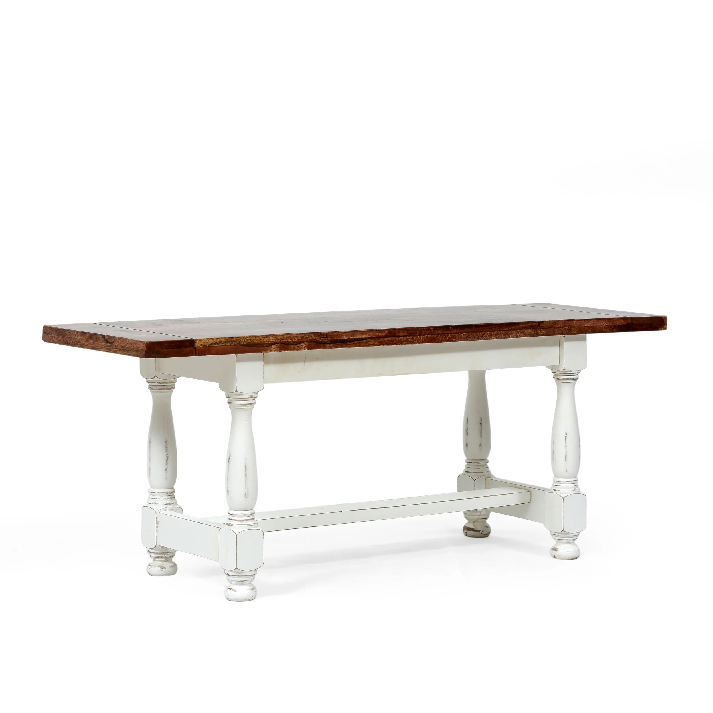 Floretta Handcrafted Rustic 2 Toned Mango Wood Coffee Table - furnishings