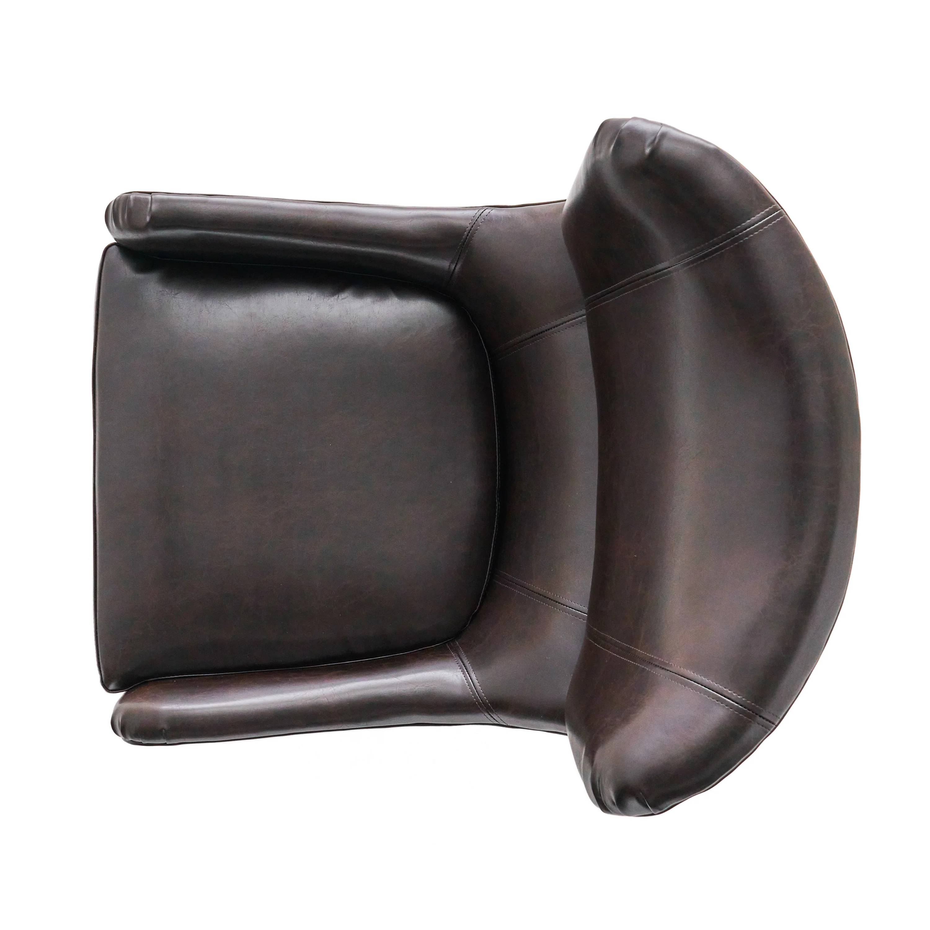 Alden Leather High Back Wingback Armchair - furnishings