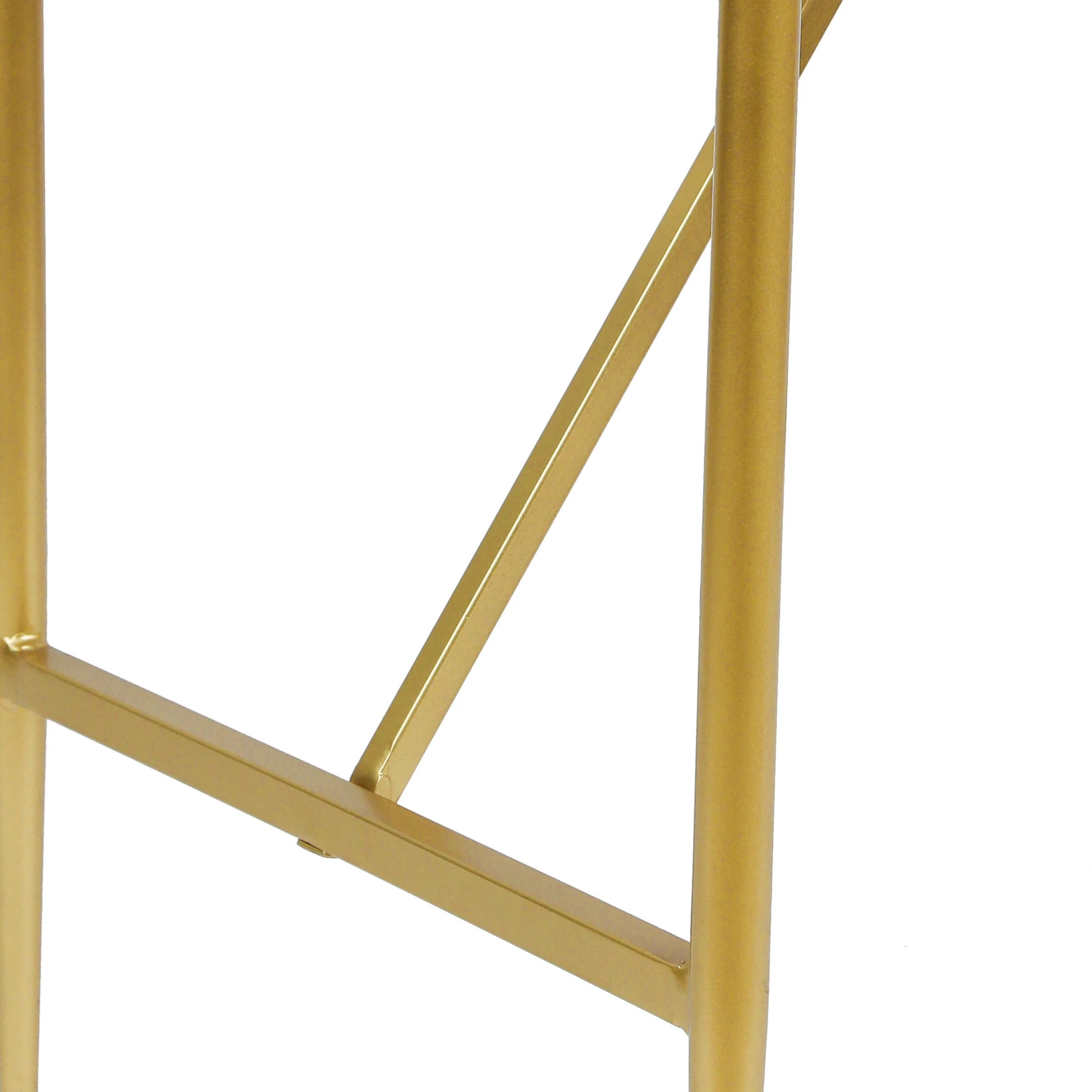 Adena Rustic Glam Handmade Glass Top Console Table, Honey Brown and Gold - furnishings