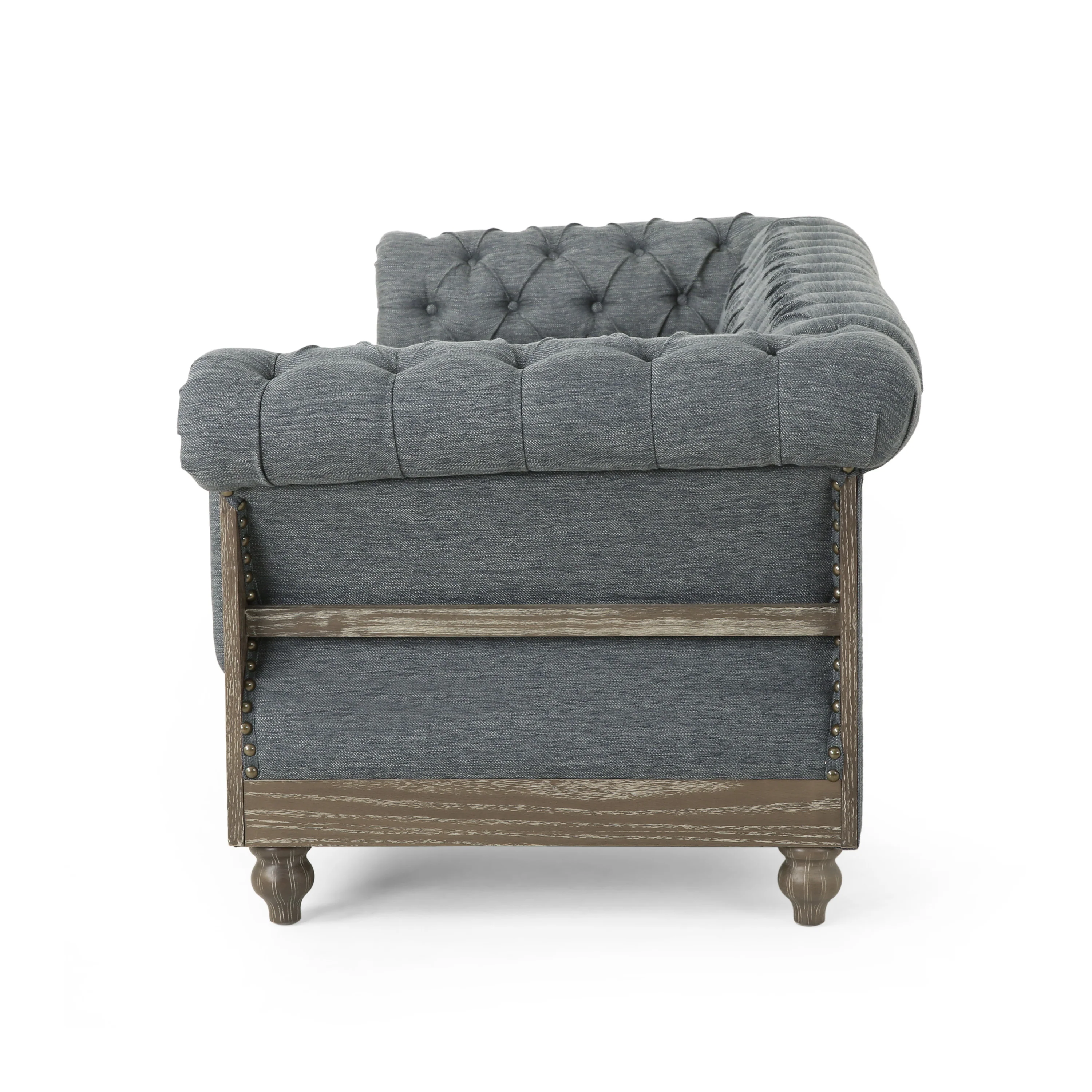 Bowes Chesterfield Tufted 3 Seater Sofa with Nailhead Trim - furnishings