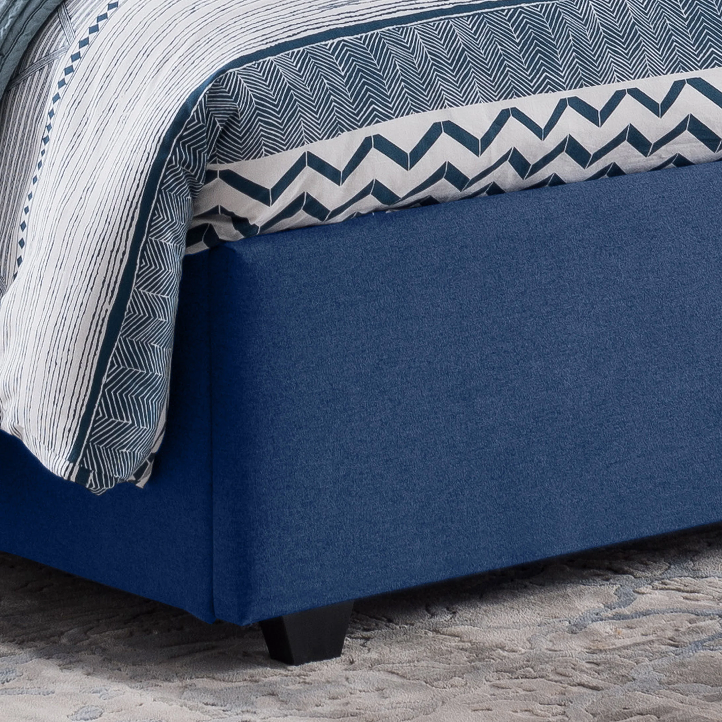 Gentry Contemporary Button-Tufted Camelback Queen Bed Frame with Nailhead Trim - furnishings