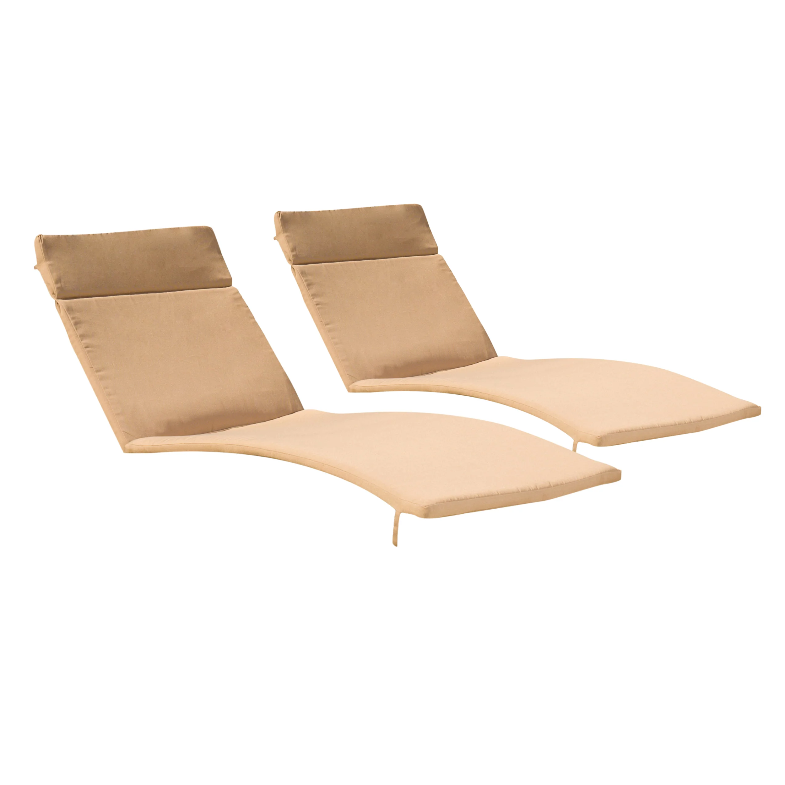 Albany Outdoor Water-Resistant Fabric Chaise Lounge Cushions (Set of 2) - furnishings