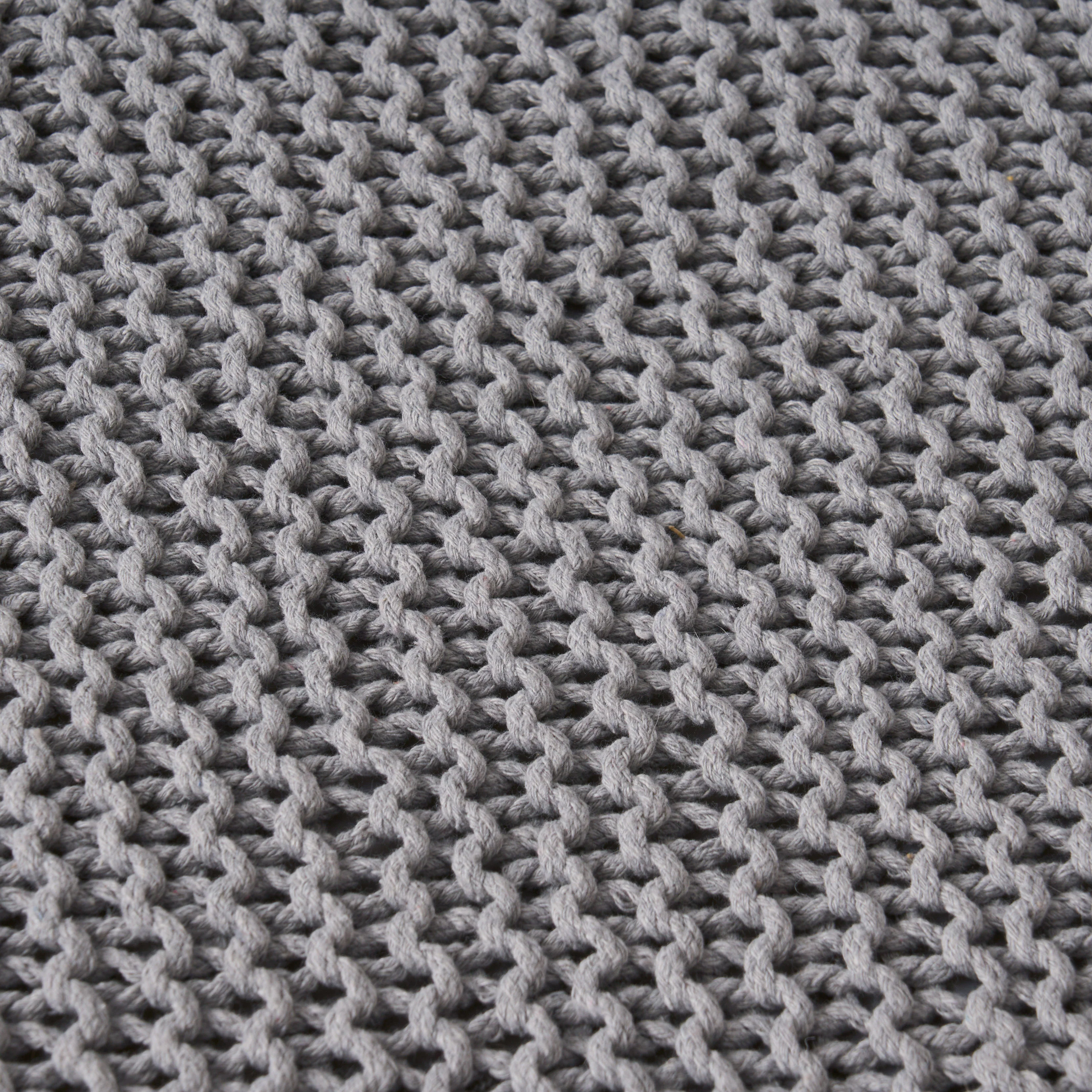 Scott Knitted Foot Stool - furnishings