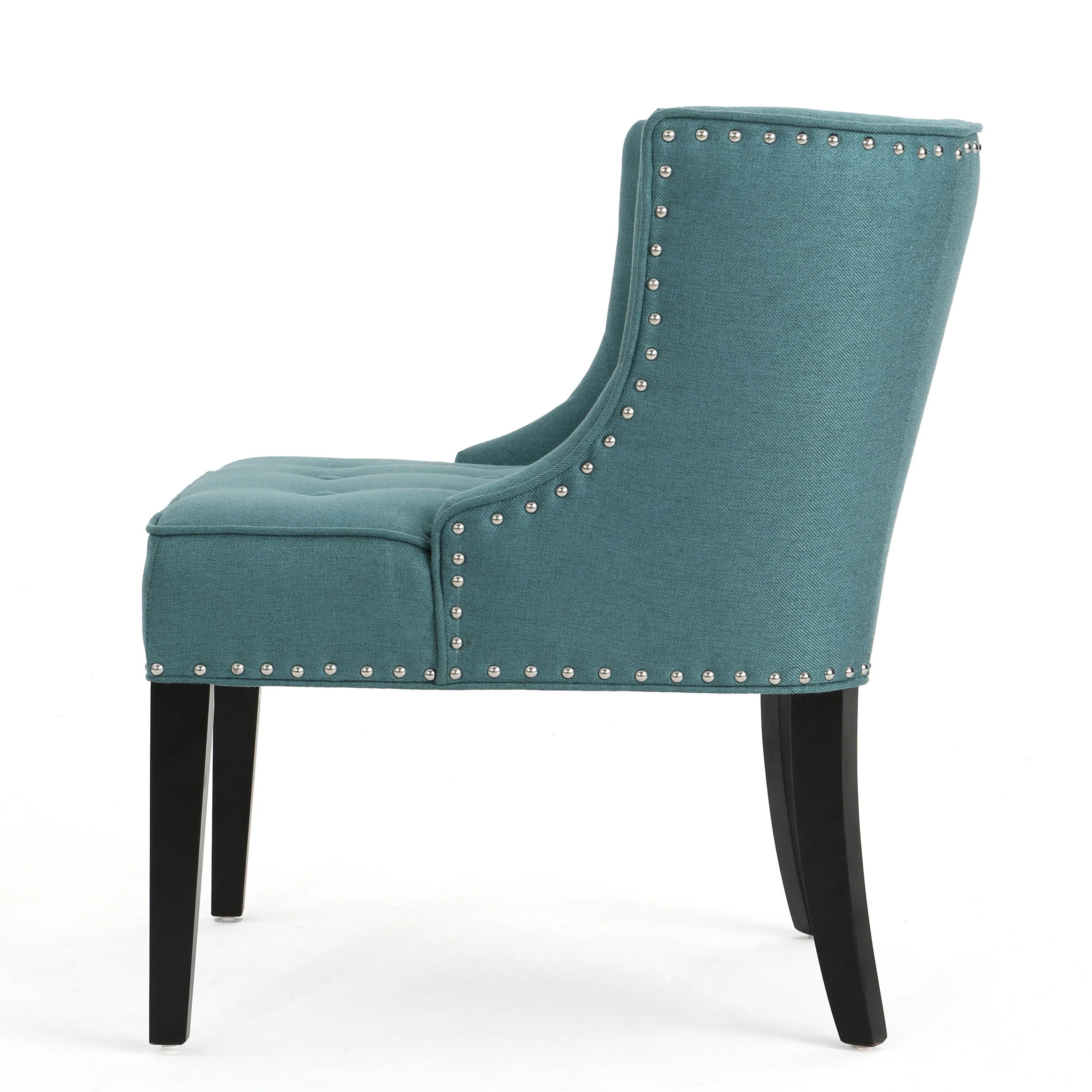 Adelina Contemporary Upholstered Accent Chair with Nailhead Trim - furnishings