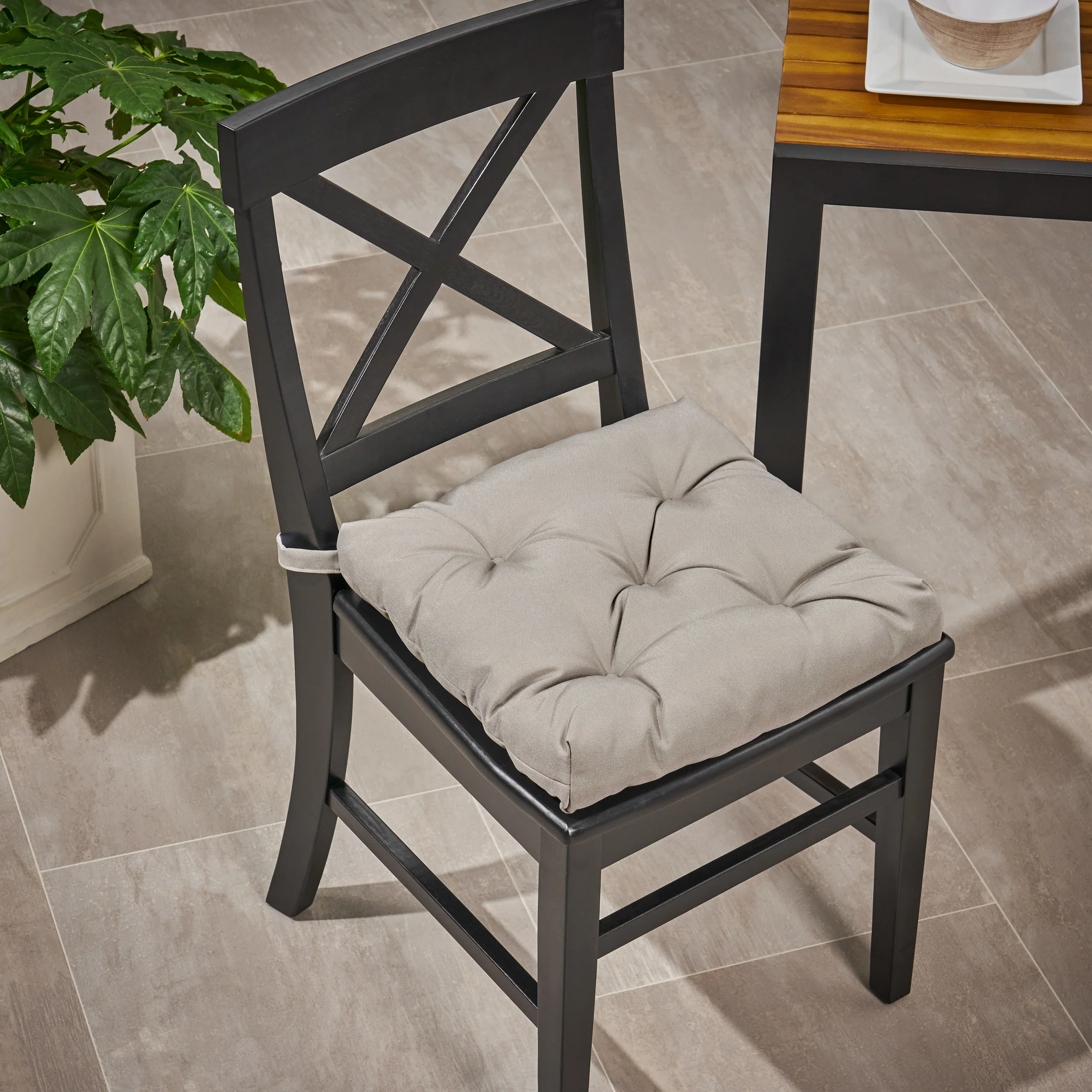 Teresa Outdoor Fabric Classic Tufted Chair Cushion - furnishings