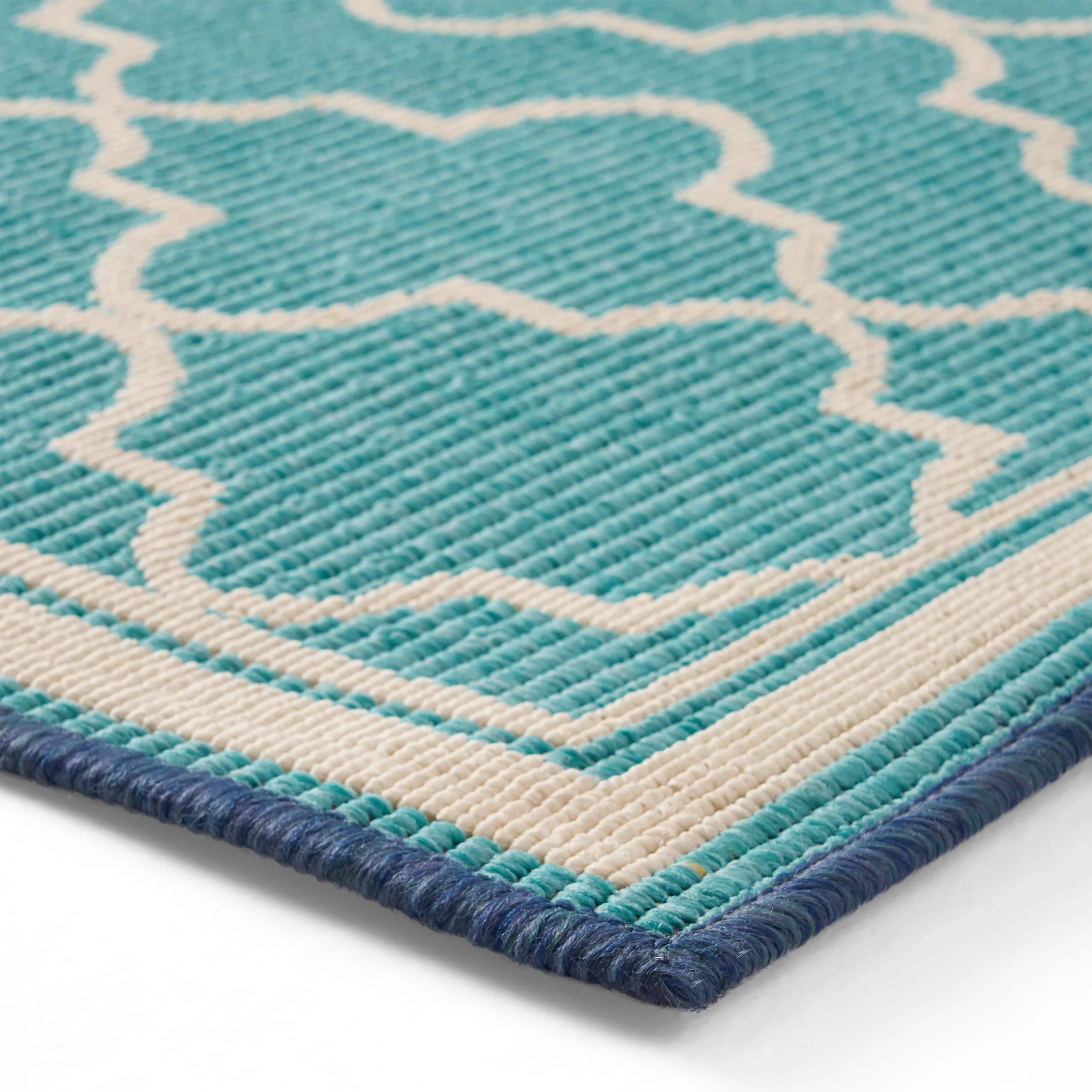 Sweety Outdoor Ombre Area Rug, Blue and Ivory - furnishings