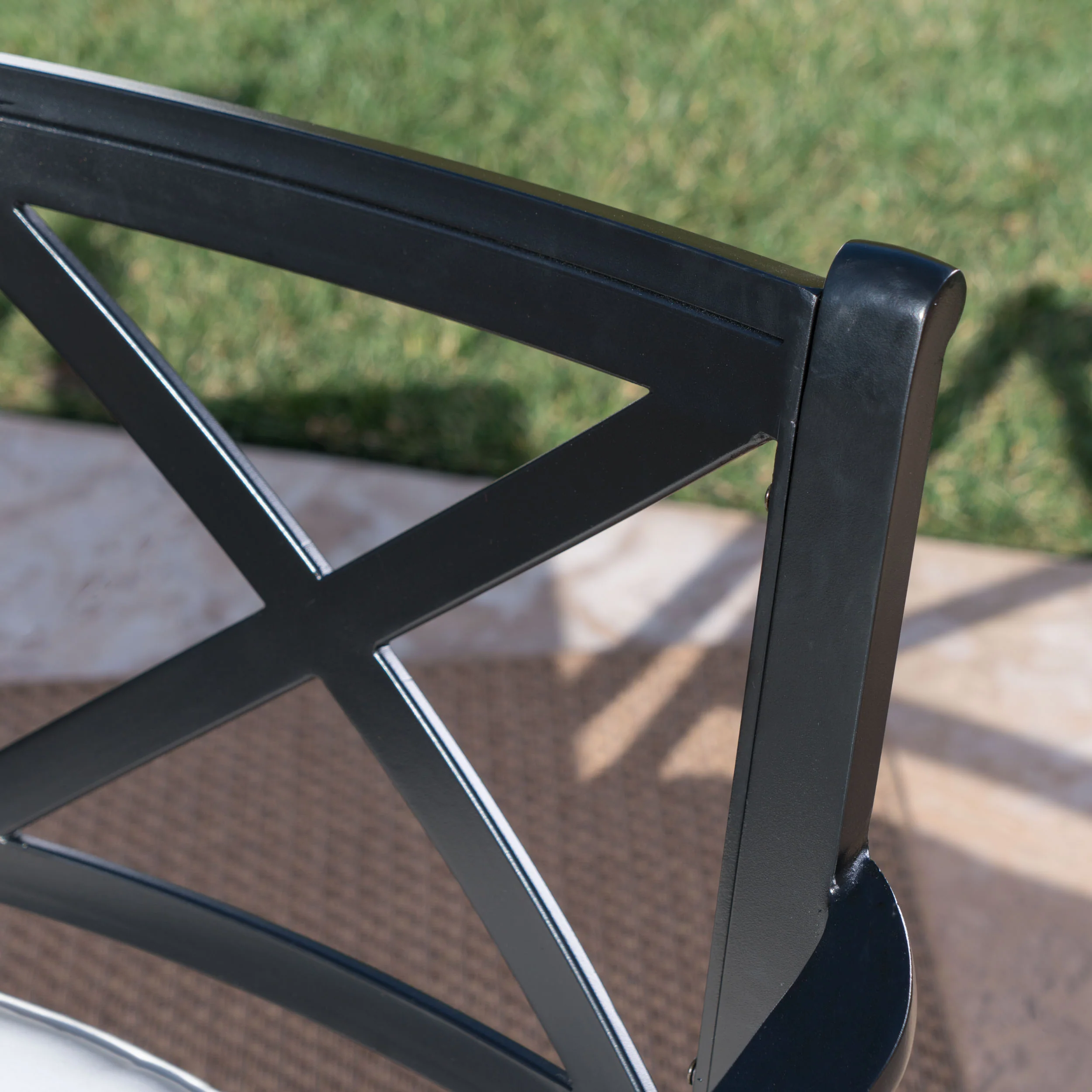 Toula Outdoor 8 Seater Acacia Wood and Cast Aluminum Dining Set with Cushions - furnishings